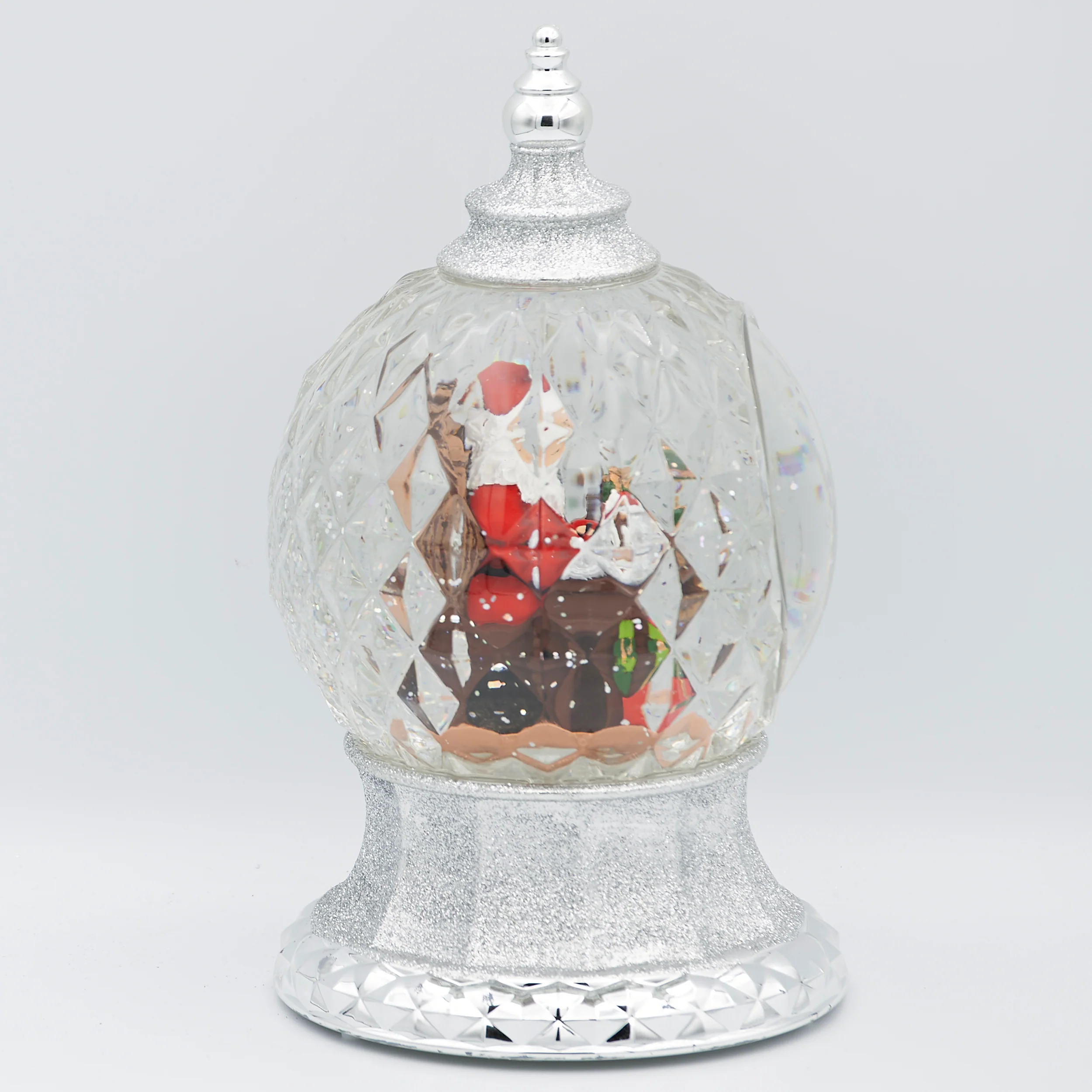 Confetti Lites Lighted Swirl Faceted Dome with Santa's List - Image 3