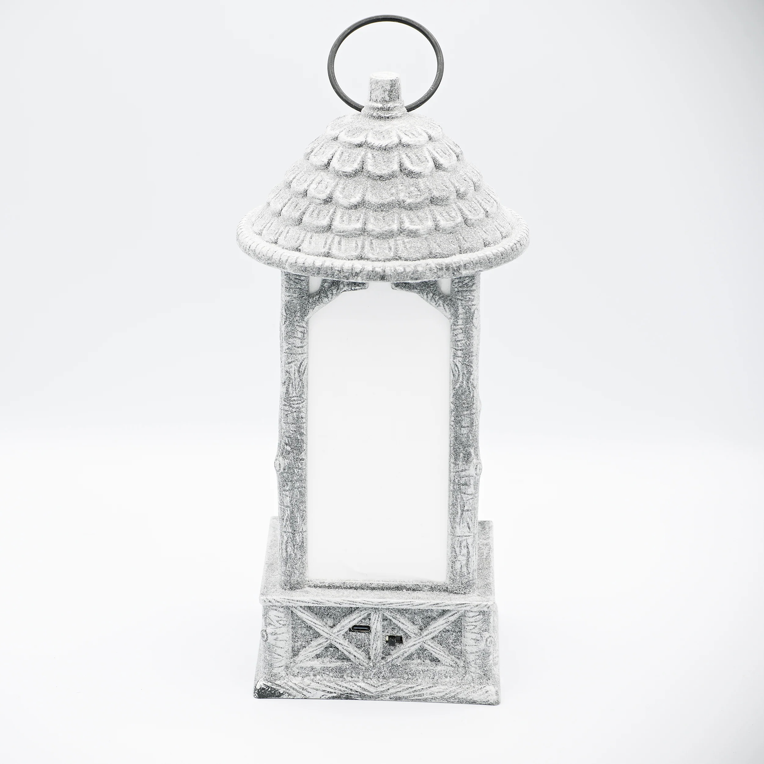 Confetti Lites Lighted Swirl Silver Lantern with Bear Family & Birch Trees - Image 3