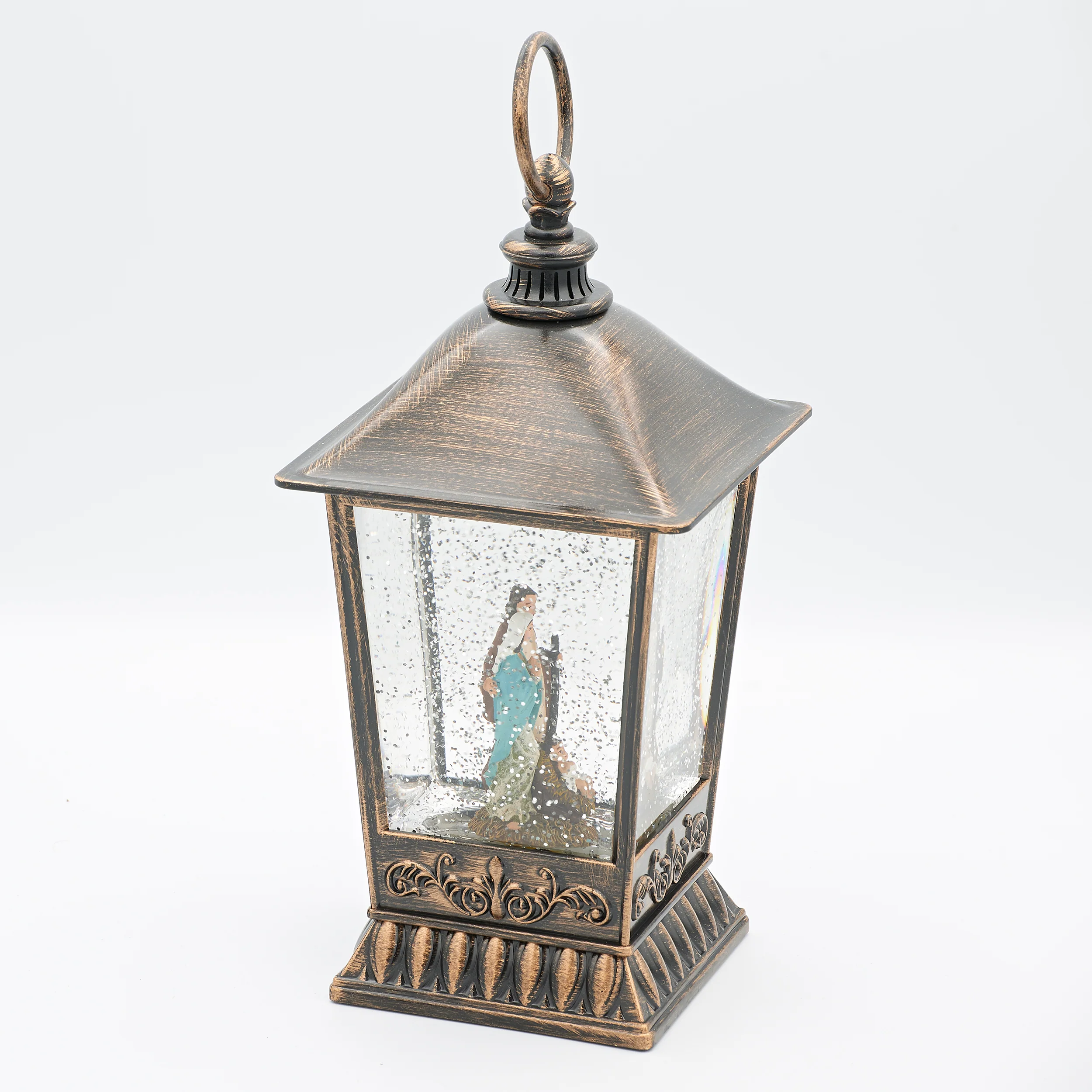 Confetti Lites Lighted Swirl Lantern with Standing Holy Family - Image 3