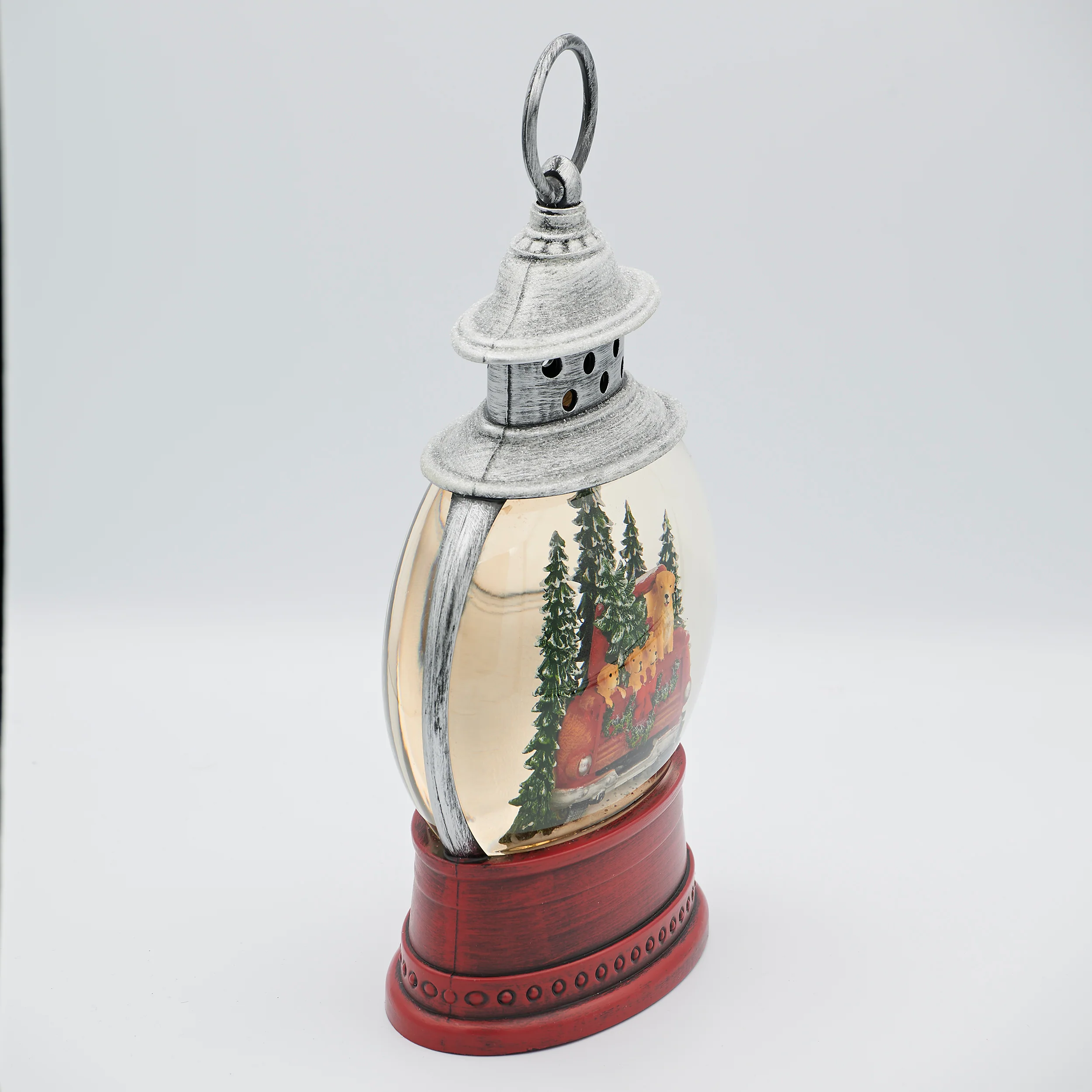 Confetti Lites Lighted Swirl Lantern with Vintage Red Truck & Dogs - Image 2