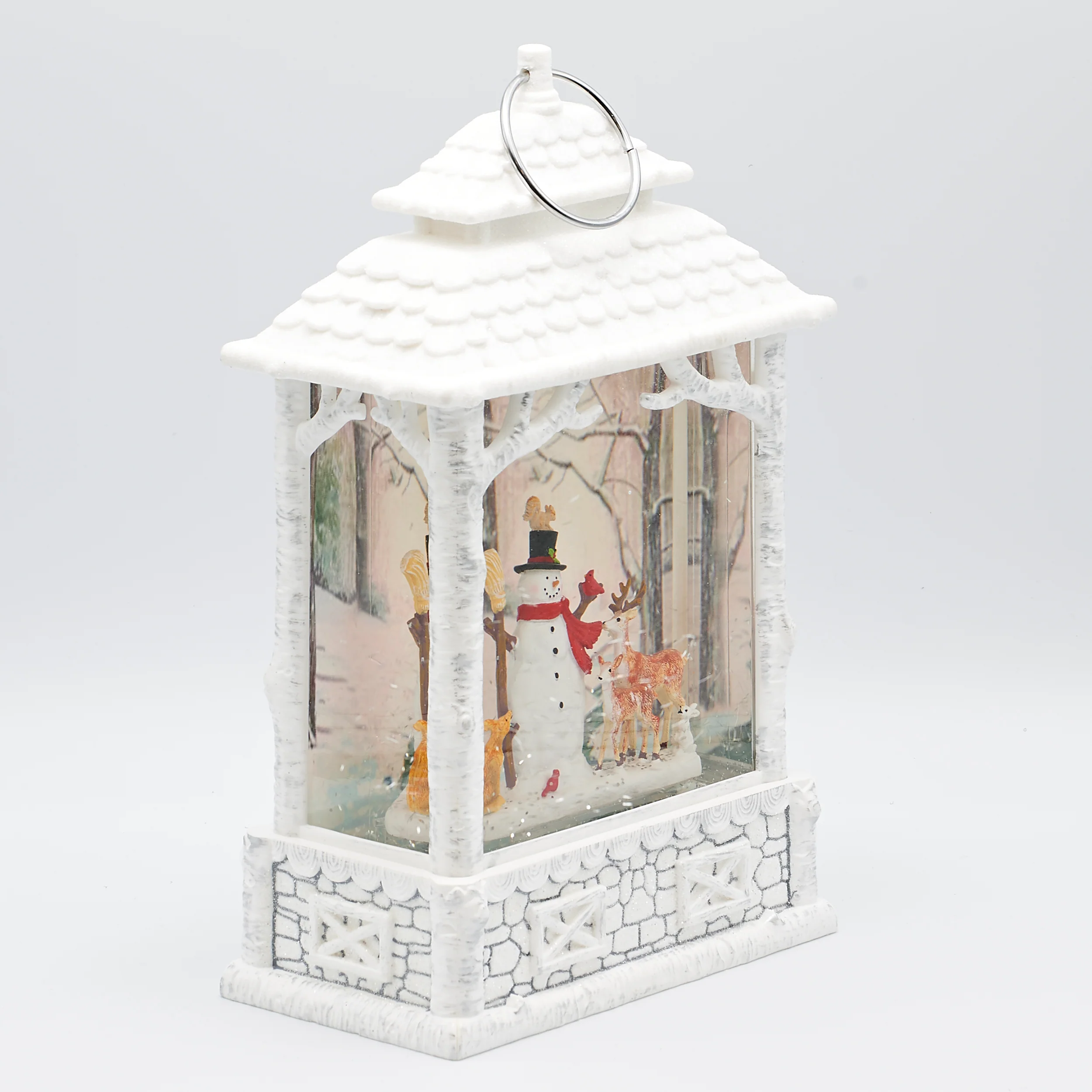Confetti Lites Lighted Swirl Lantern with Snowman & Woodland Animals - Image 2