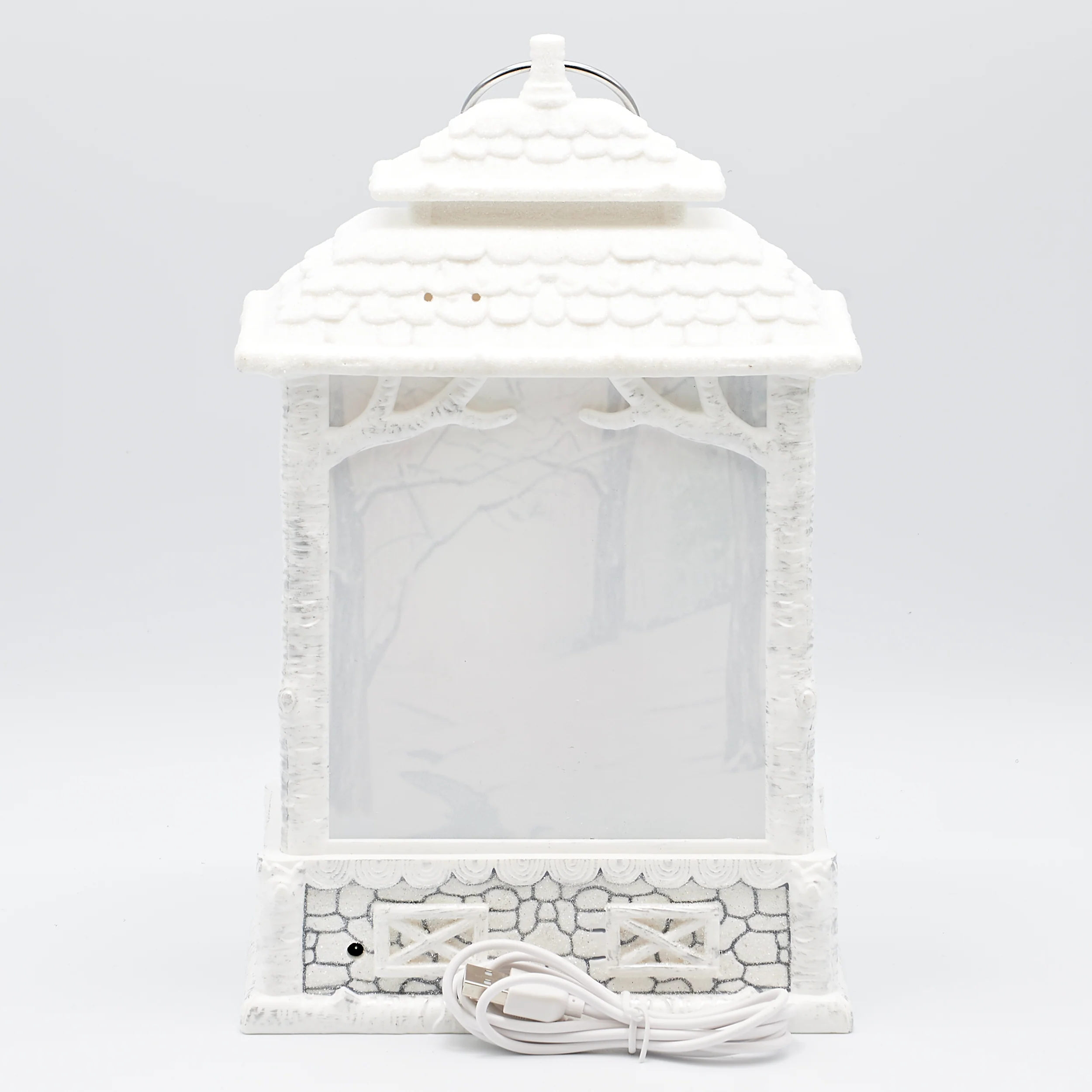 Confetti Lites Lighted Swirl Lantern with Snowman & Woodland Animals - Image 3