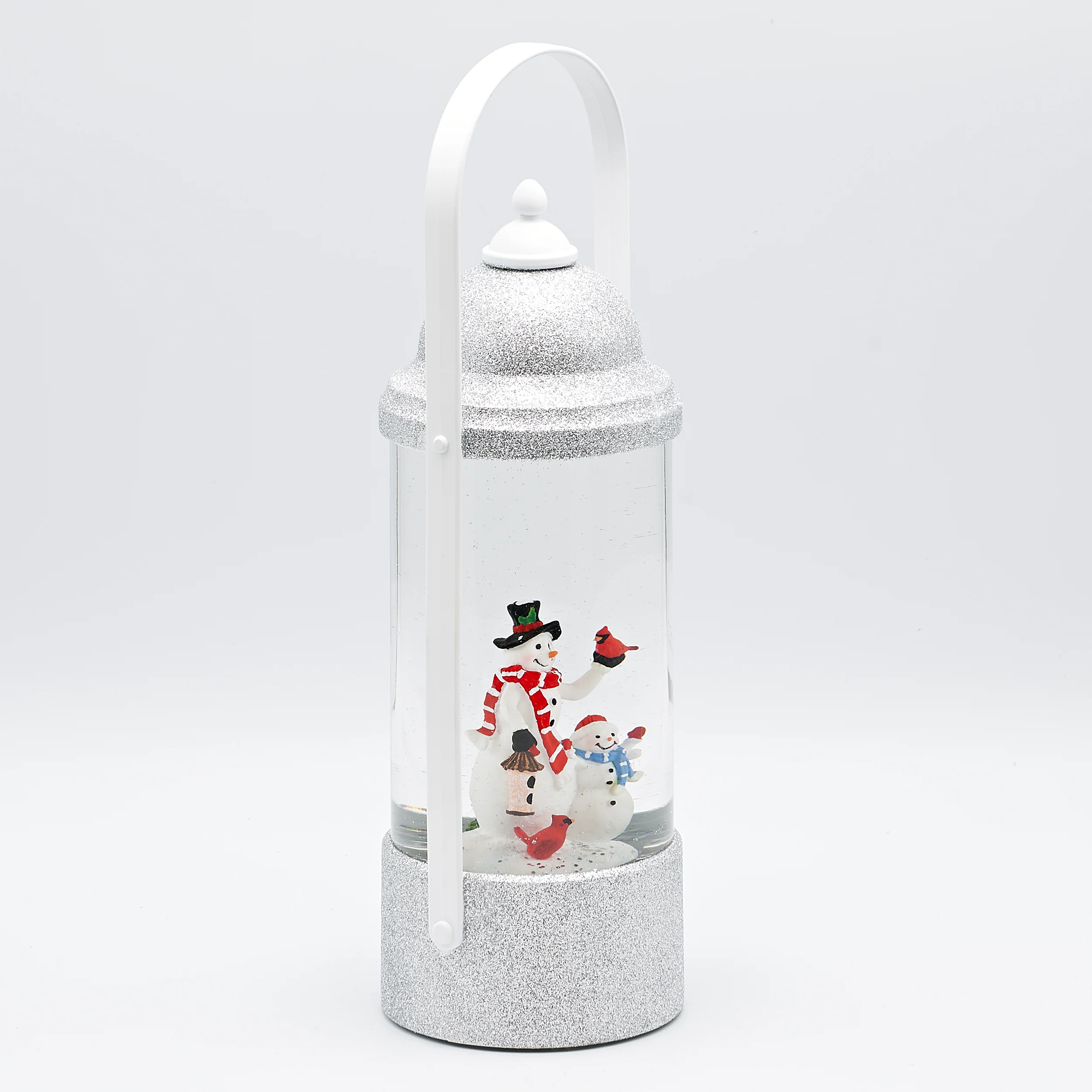 Confetti Lites Lighted Swirl Lantern with Snowman & Cardinal - Image 2