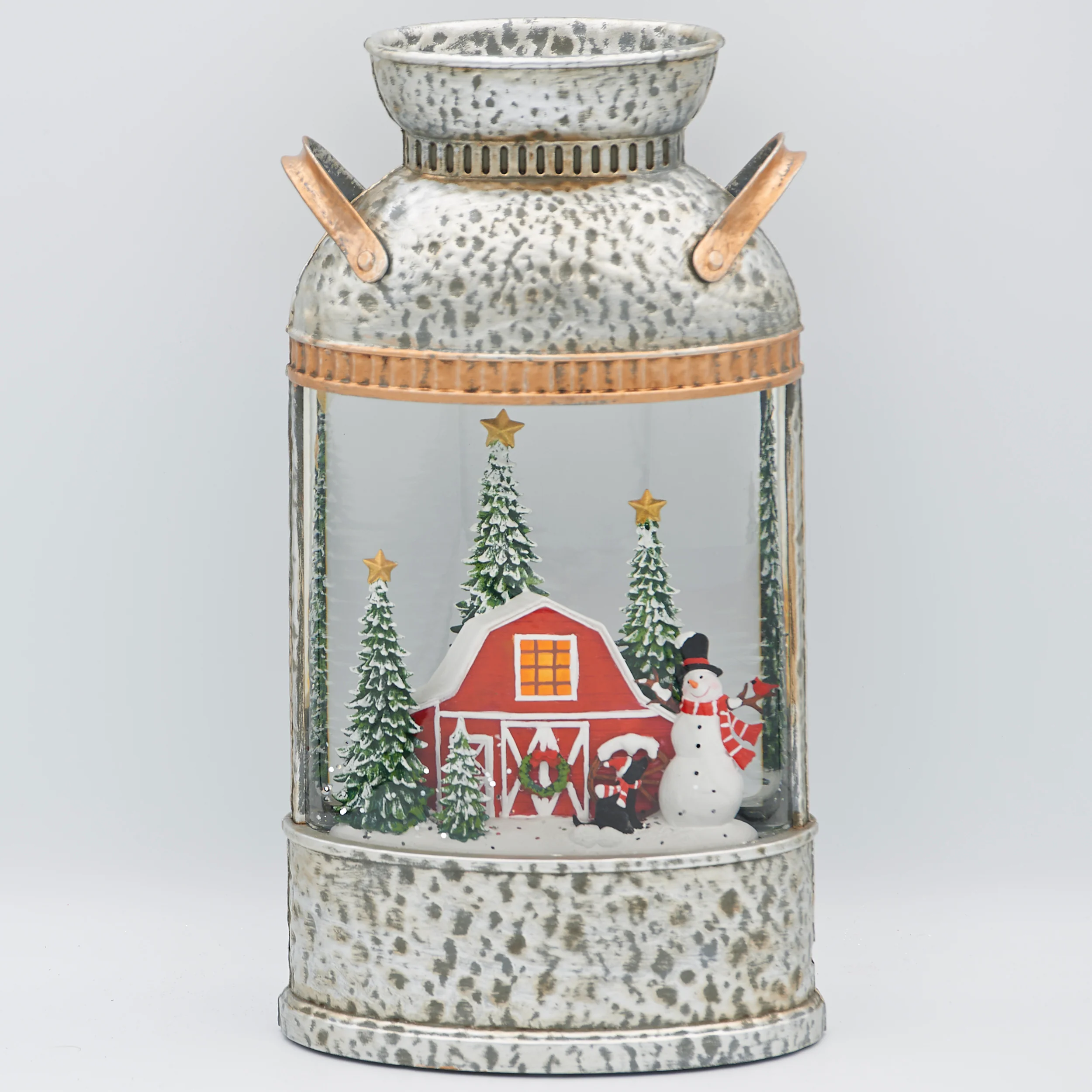 Confetti Lites Lighted Swirl Milk Can Farm Scene - Image 2