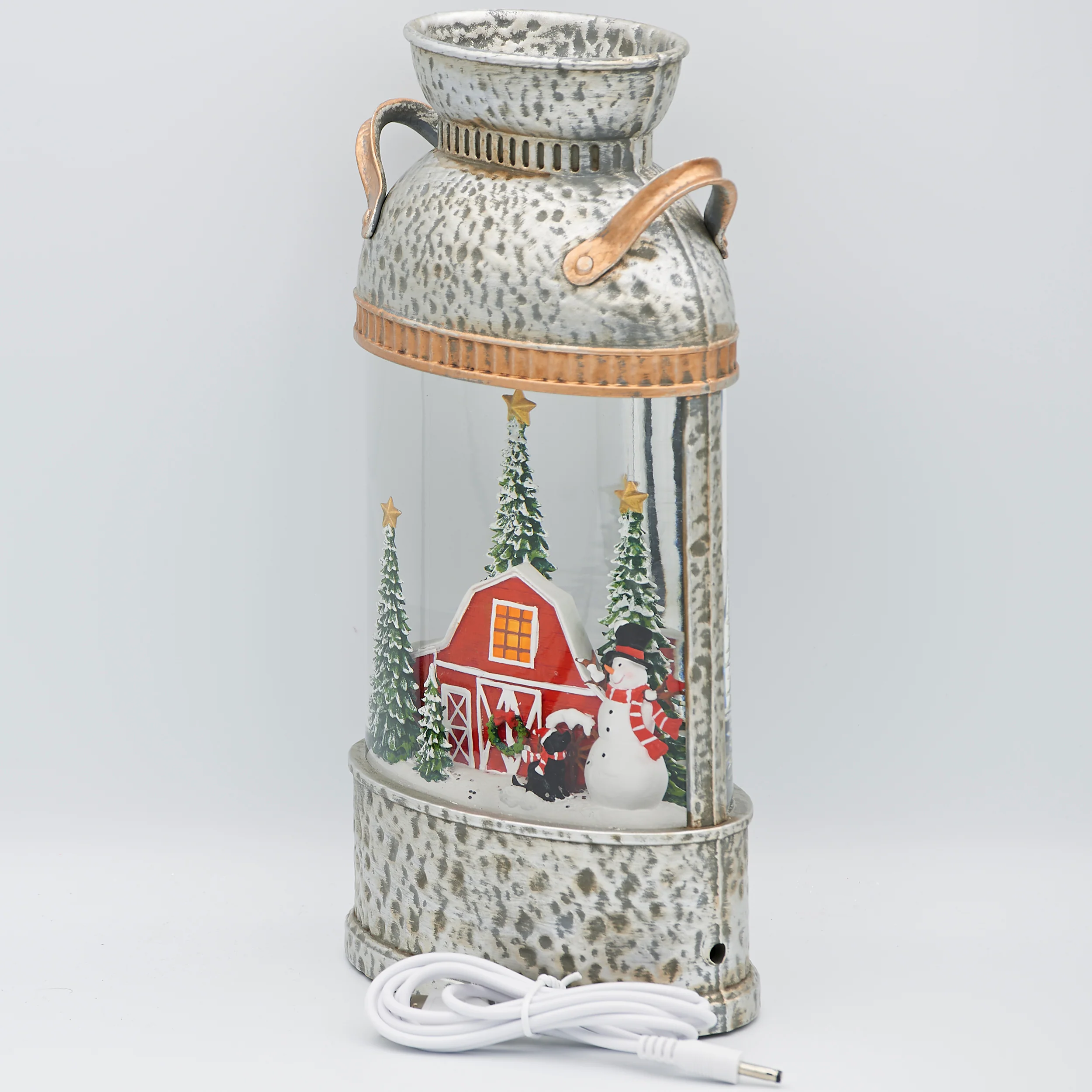 Confetti Lites Lighted Swirl Milk Can Farm Scene - Image 4