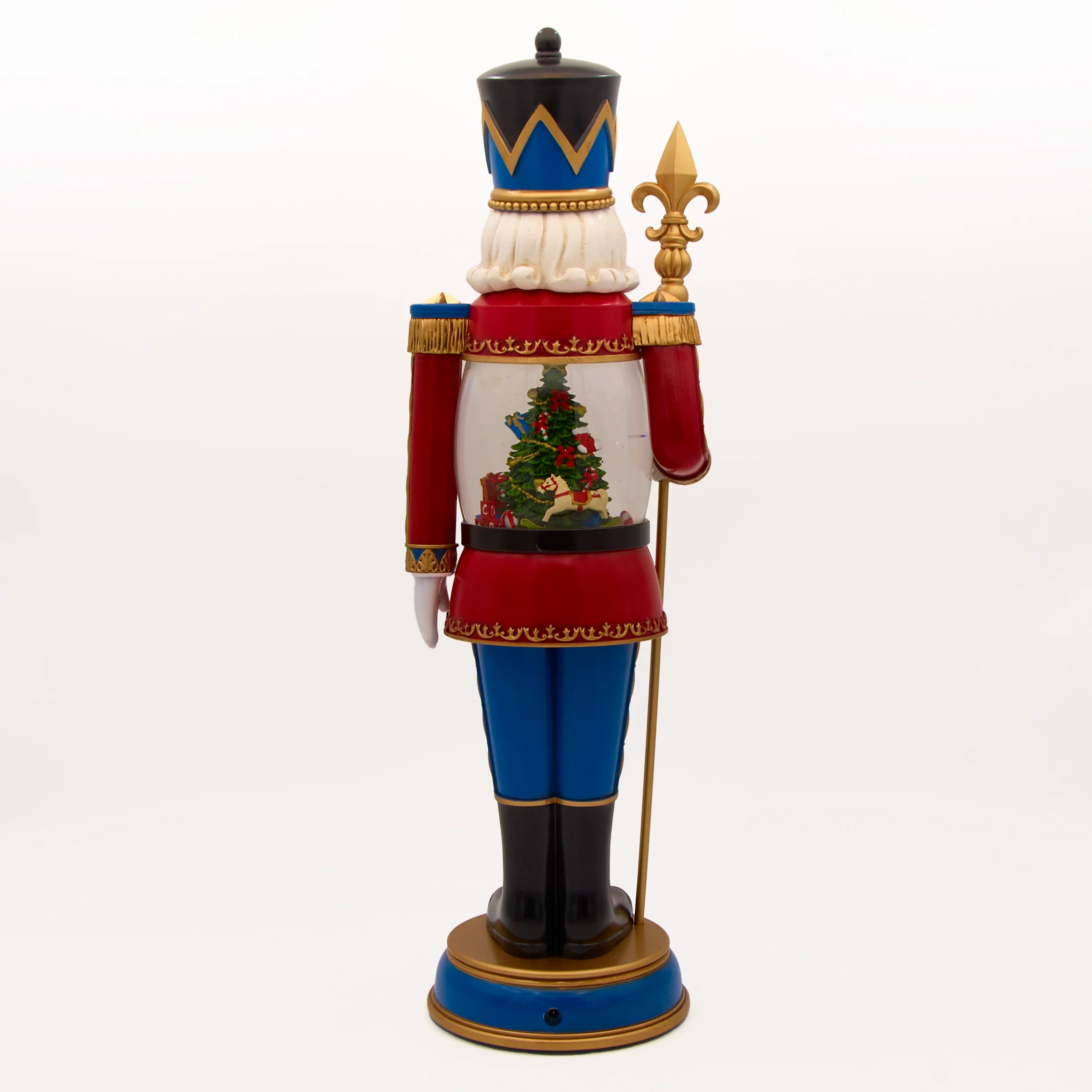 Confetti Lites Lighted Swirl Nutcracker Statue with Tree & Presents - Image 3