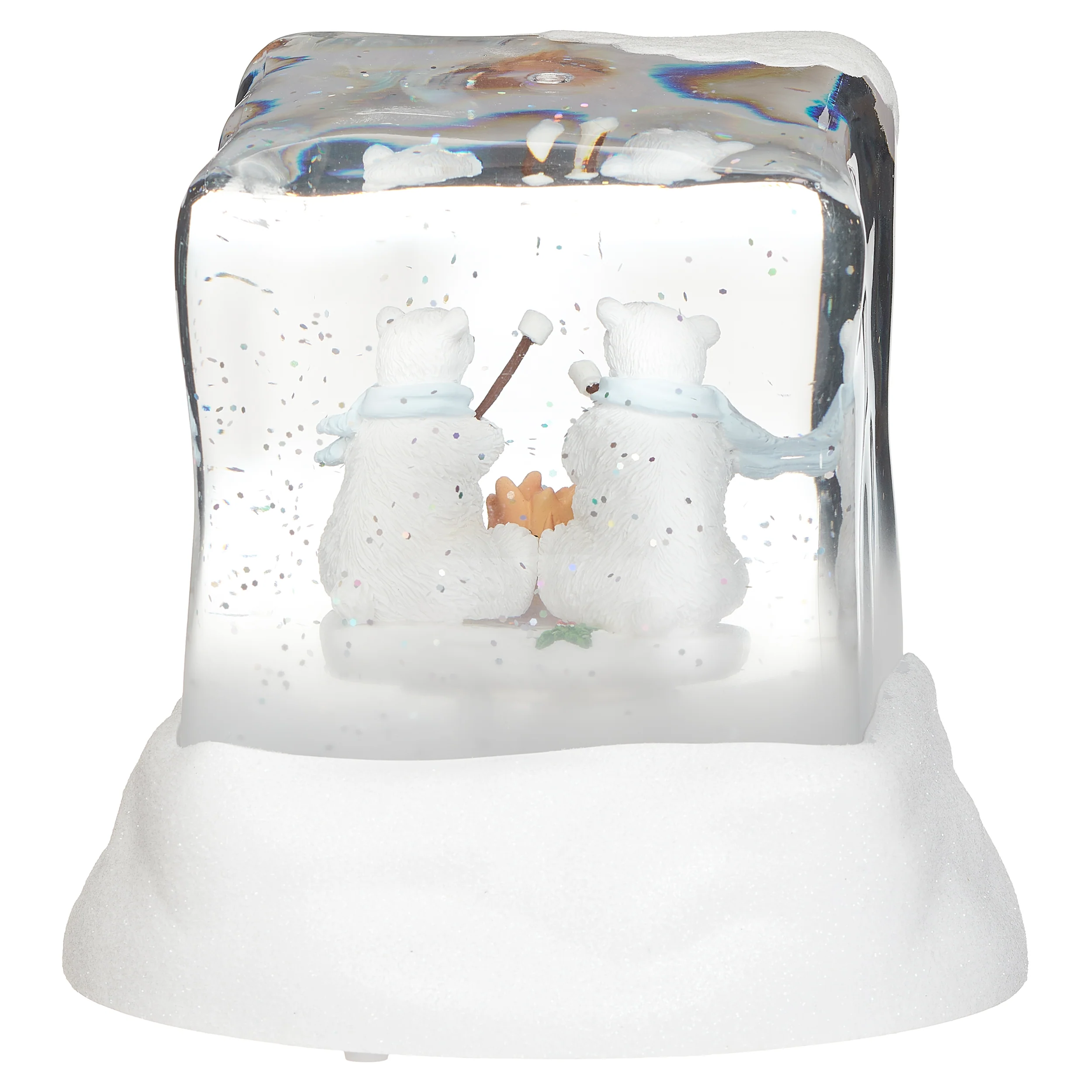 Confetti Lites Lighted Swirl Polar Bears Roasting Marshmallows - Image 4