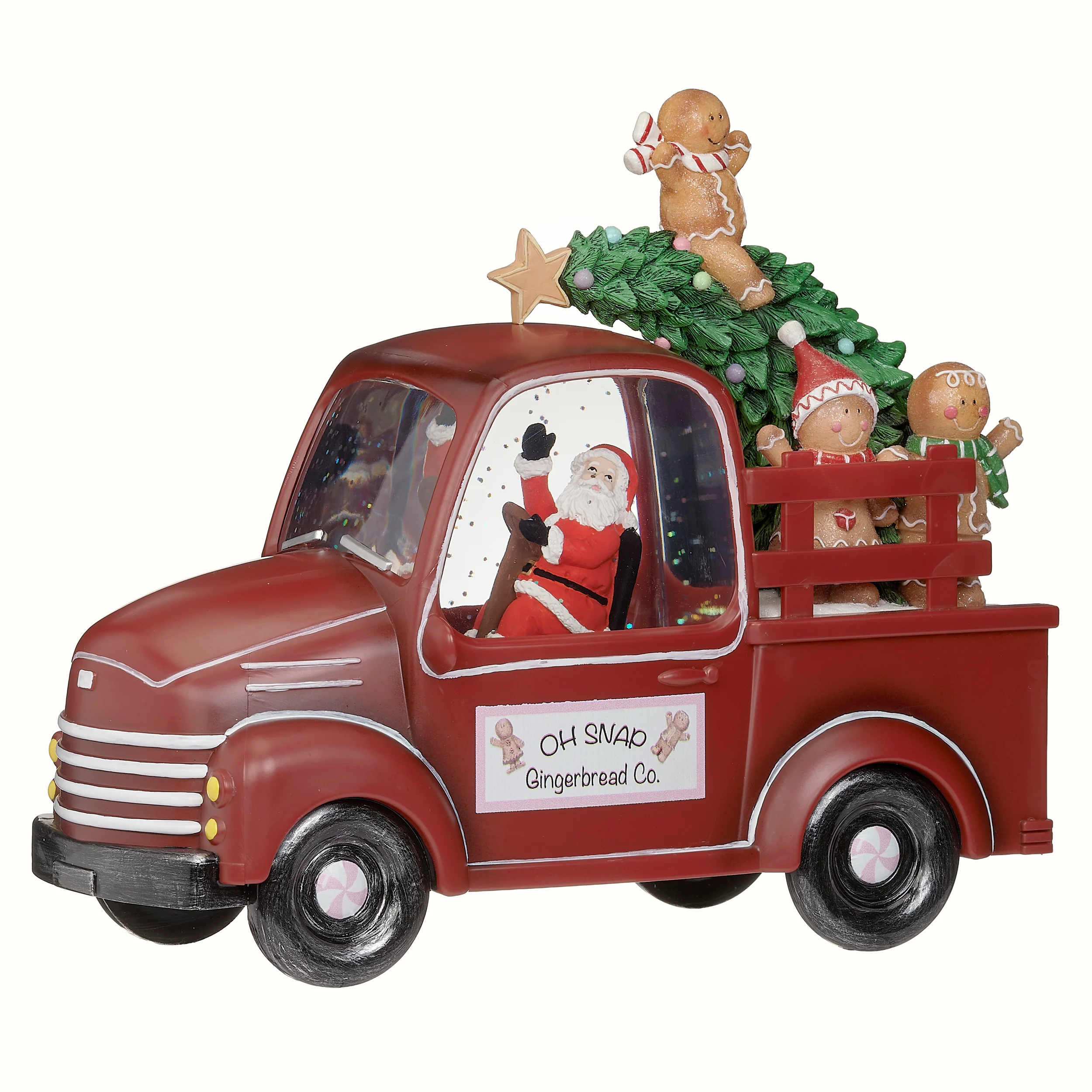 Confetti Lites Lighted Swirl Santa & Gingerbread Truck - Image 4