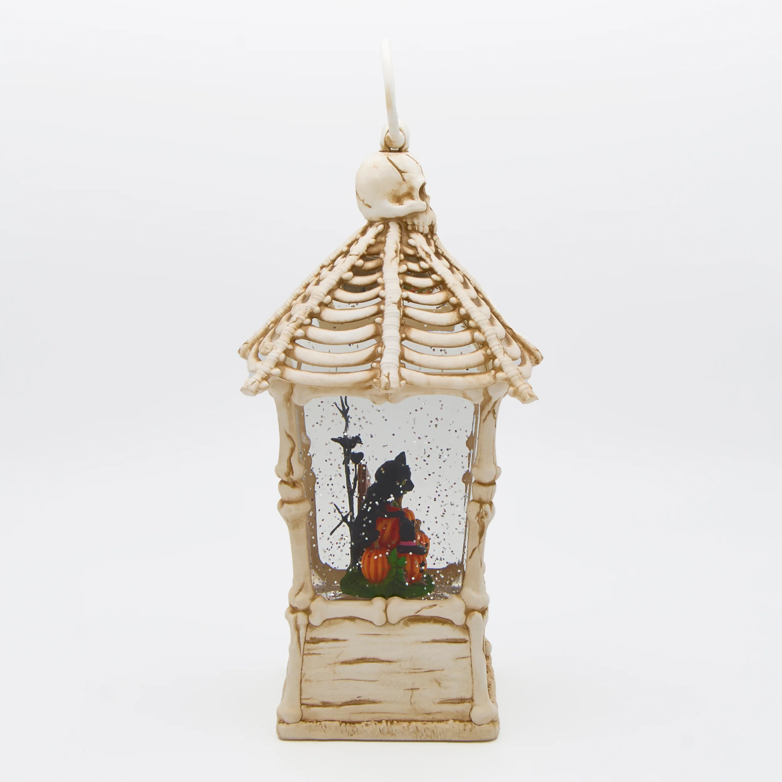 Lighted Swirl Skeleton Bones Lantern - Image 3