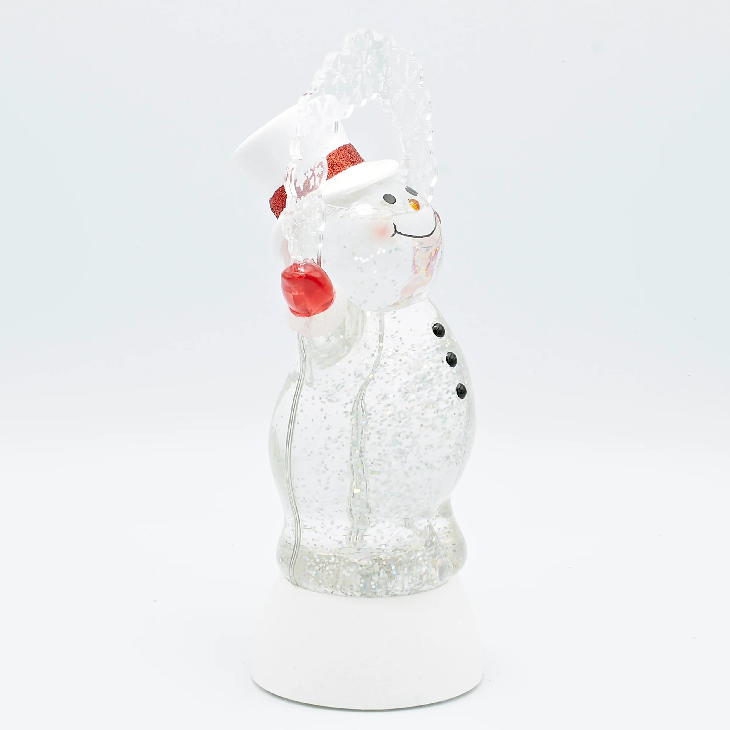 Confetti Lites Lighted Swirl Snowman with Blinking Snowflakes - Image 2