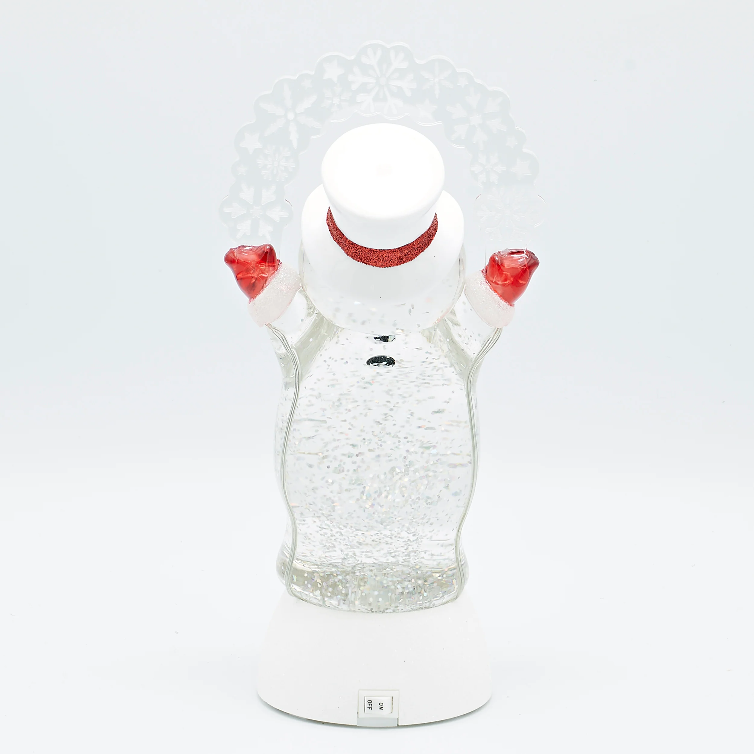 Confetti Lites Lighted Swirl Snowman with Blinking Snowflakes - Image 3