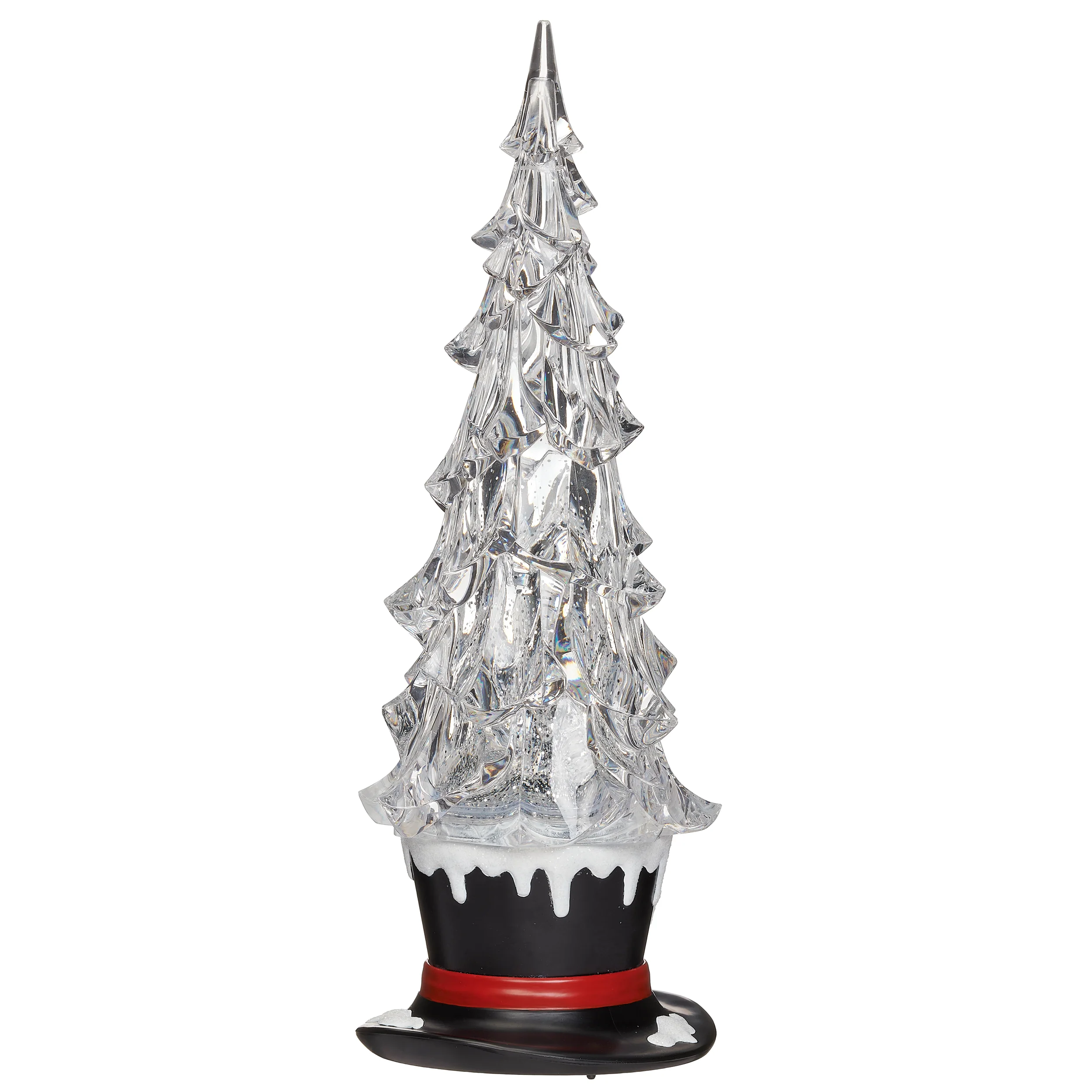 Confetti Lites Lighted Swirl Clear Tree on a Top Hat - Image 2