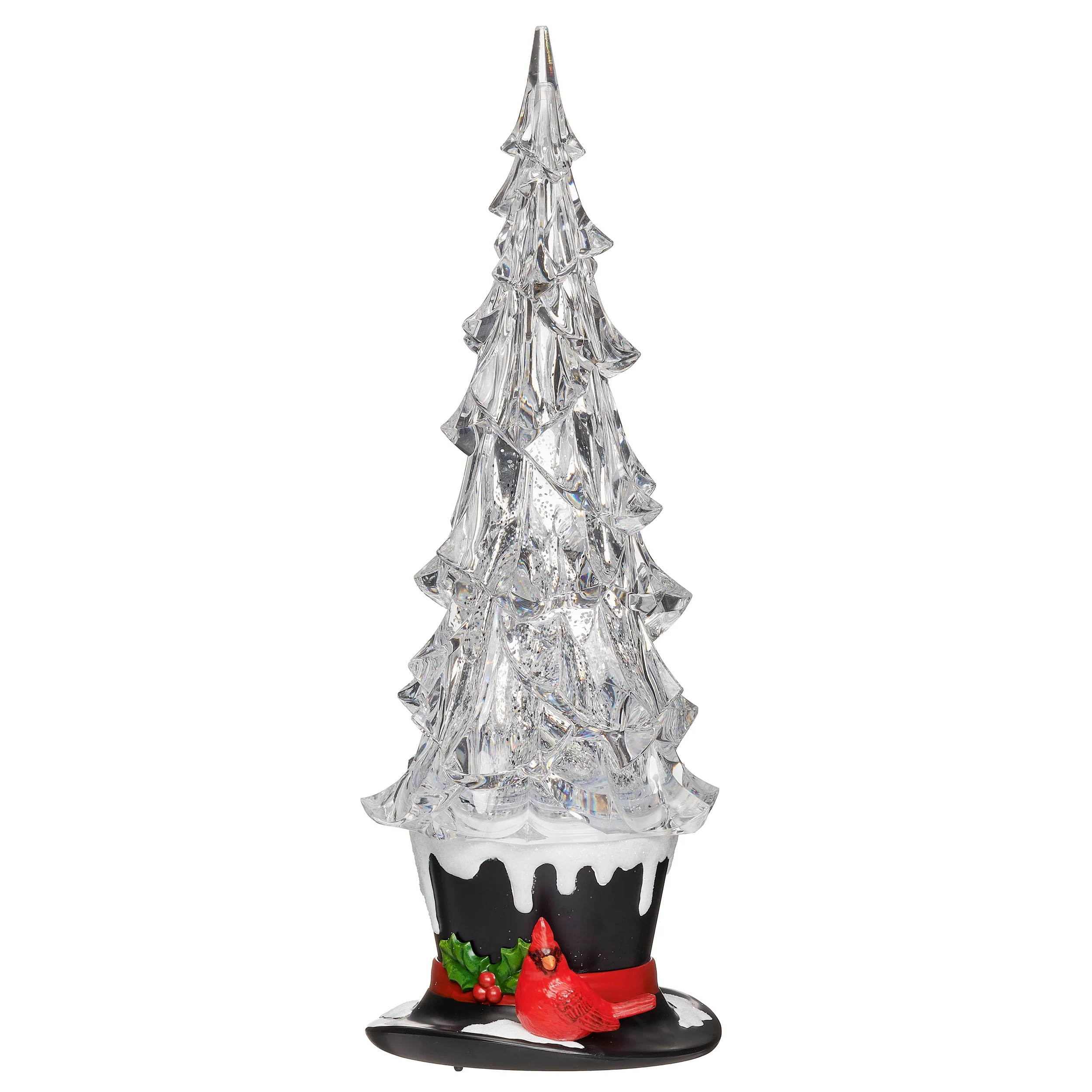 Confetti Lites Lighted Swirl Clear Tree on a Top Hat - Image 4