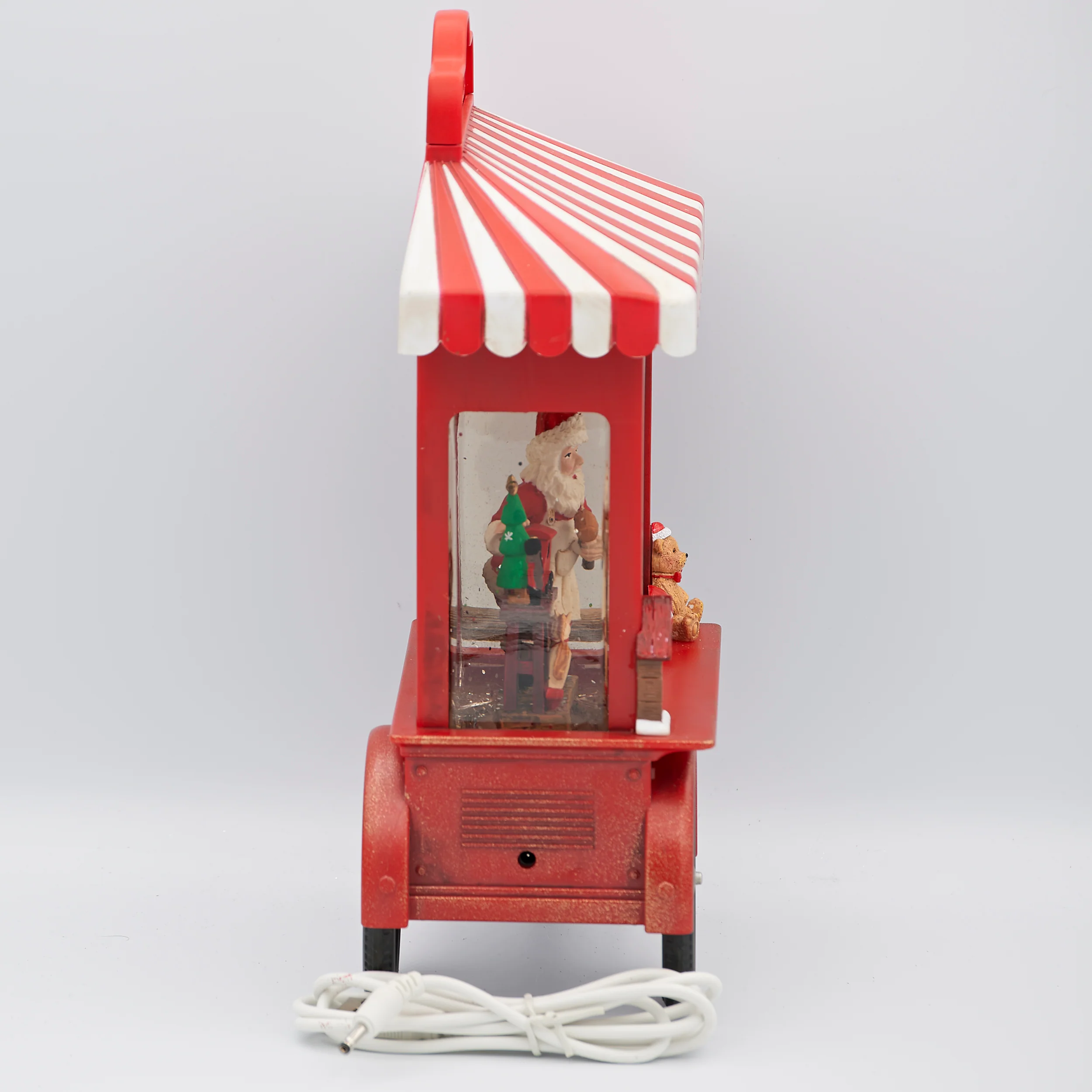 Confetti LitesLighted Swirl Toyshop Cart with Santa - Image 3