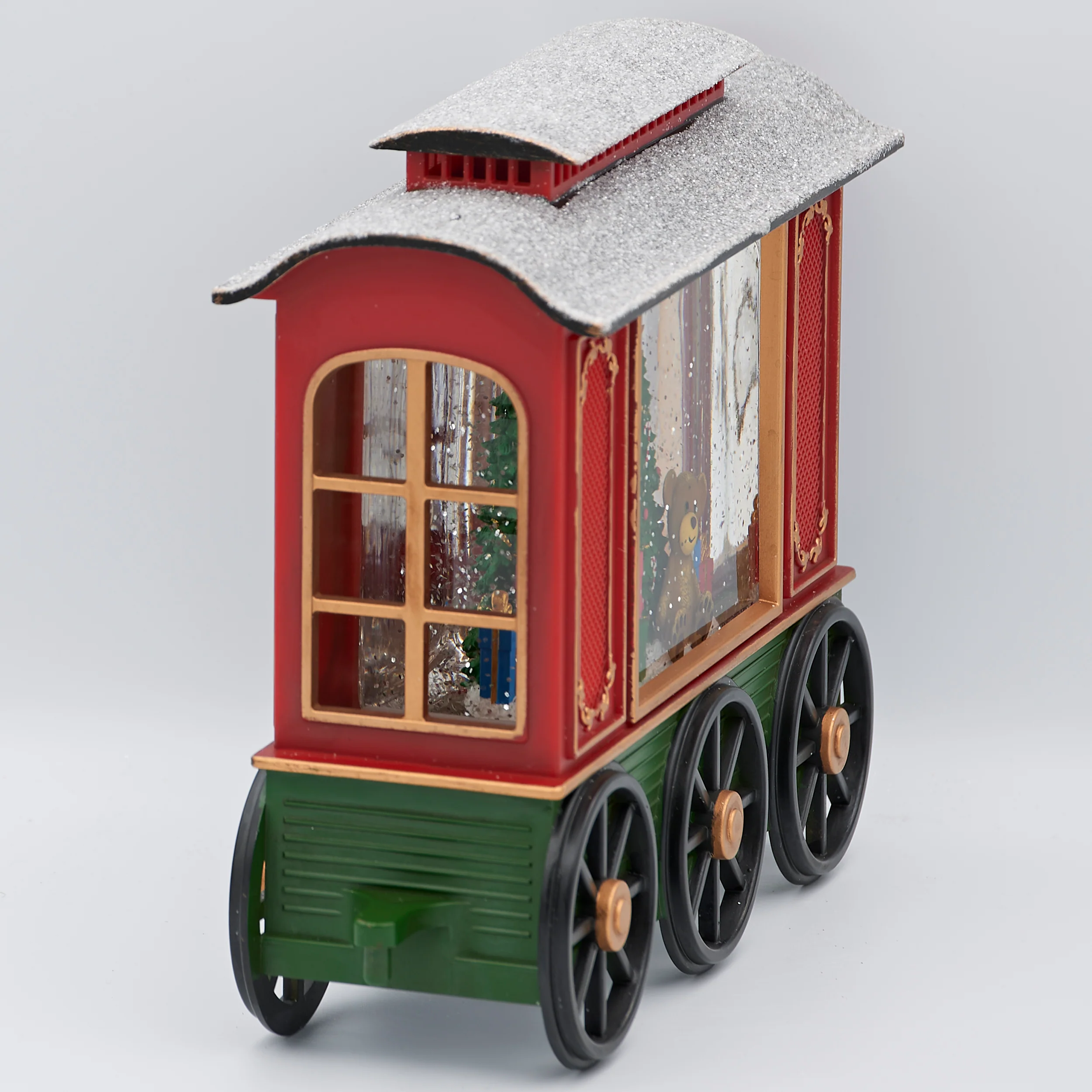 Confetti Lites Lighted Swirl Train Car with Bear & Christmas Tree - Image 3