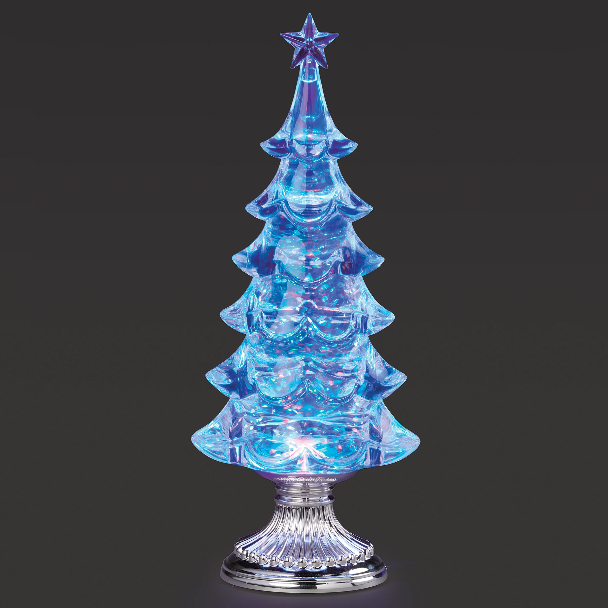 Confetti Lites Lighted Swirl 6 Tier Tree with Large Glitter