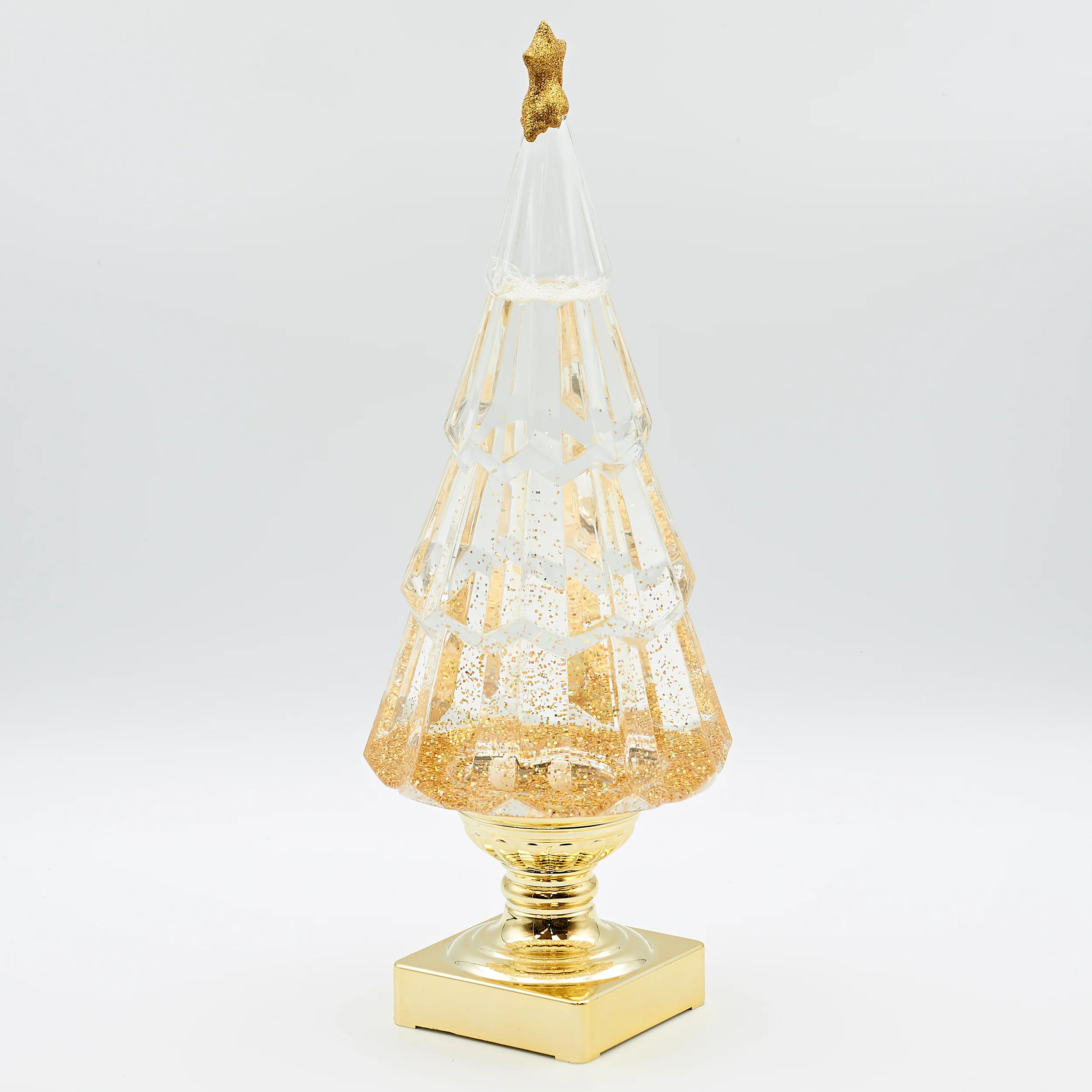 Confetti Lites Lighted Swirl Tree with Gold Glitter - Image 2