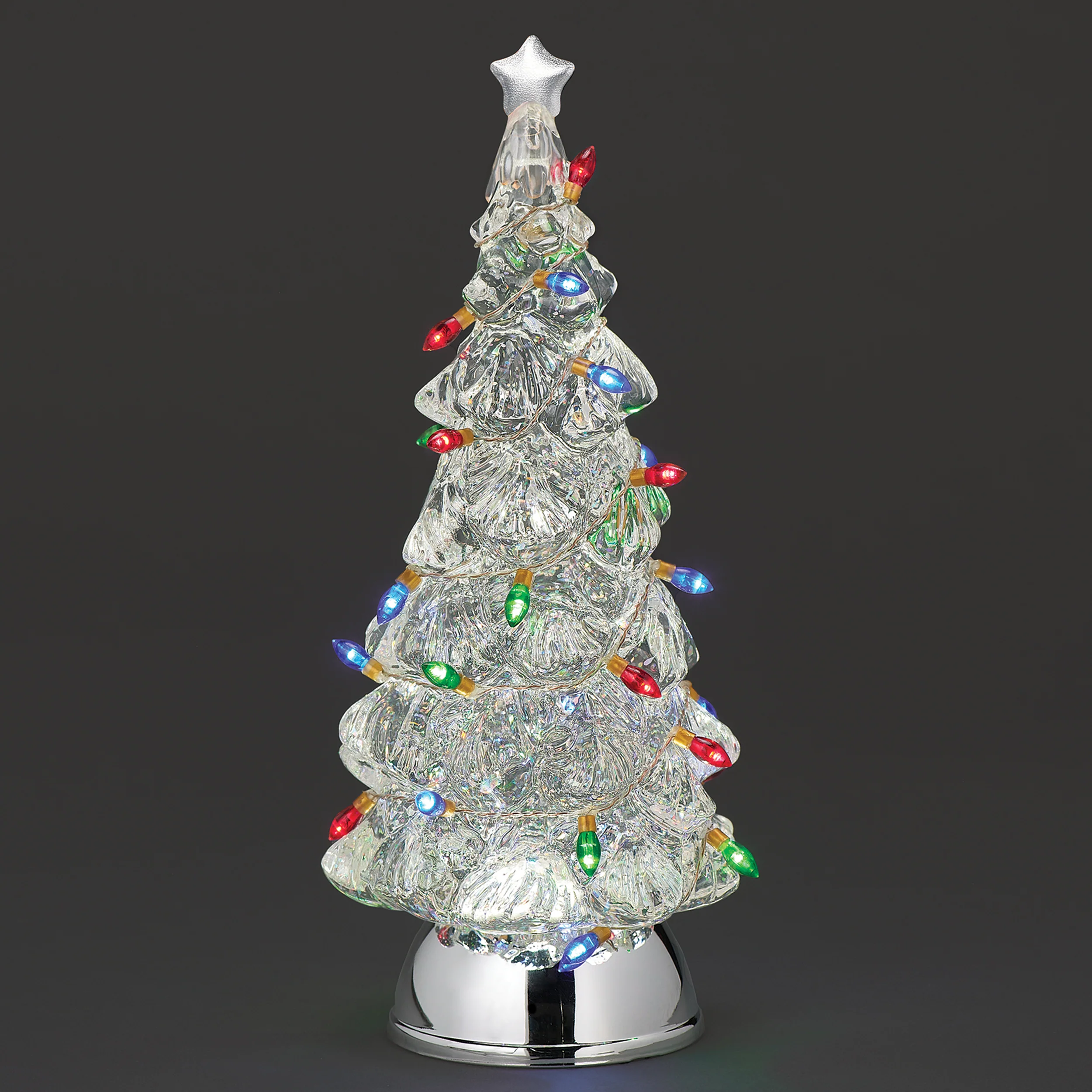 Confetti Lites Lighted Swirl Tree with Multi Colored Bulbs