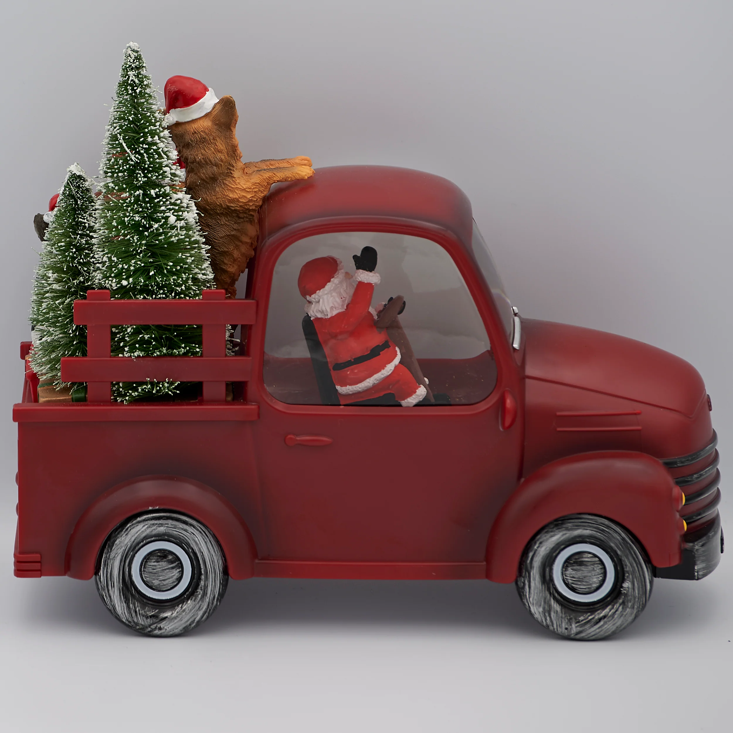 Confetti Lites Lighted Swirl Vintage Truck with Santa & Festive Pups - Image 3