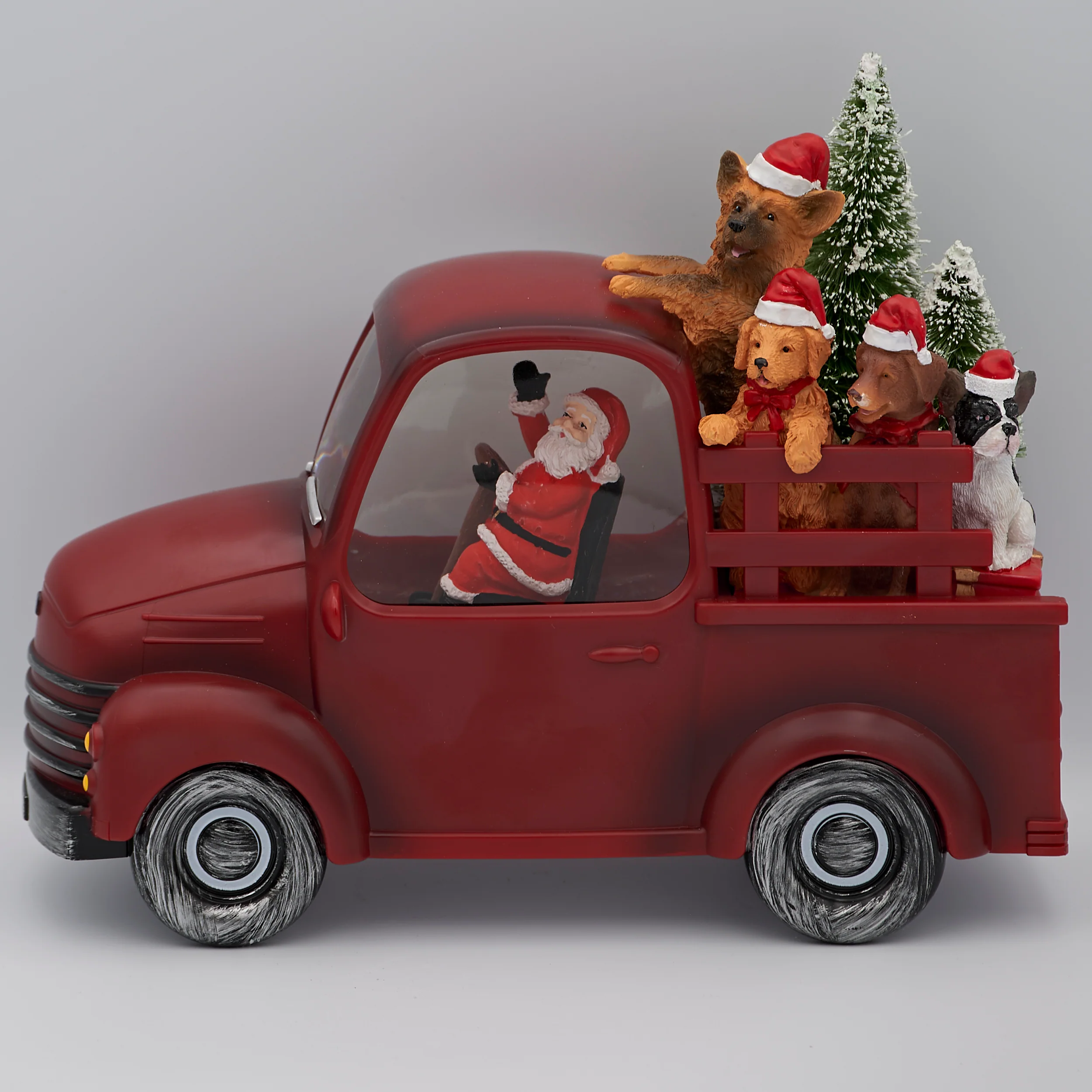 Confetti Lites Lighted Swirl Vintage Truck with Santa & Festive Pups - Image 4