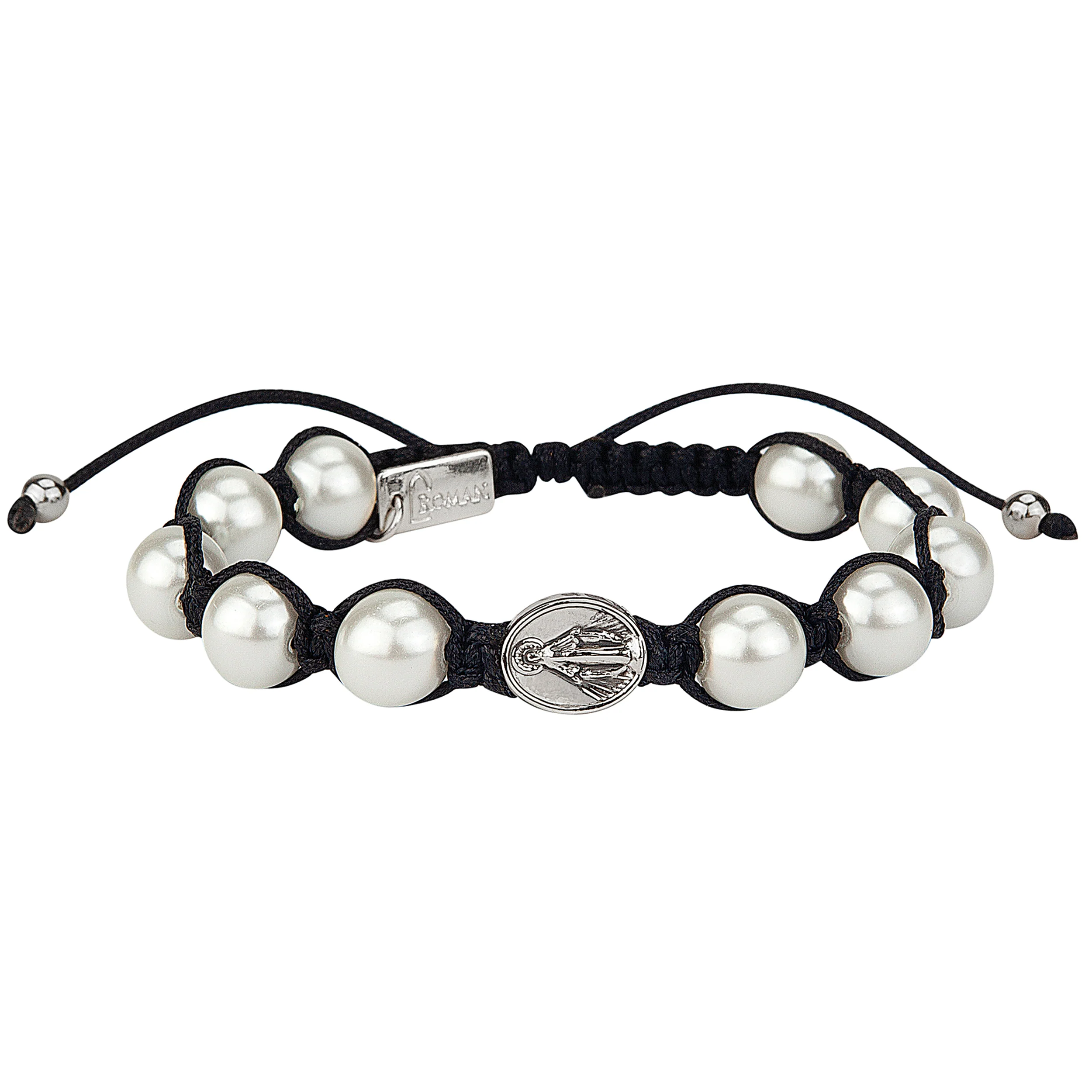 Miraculous Medal Woven Cord Bracelet