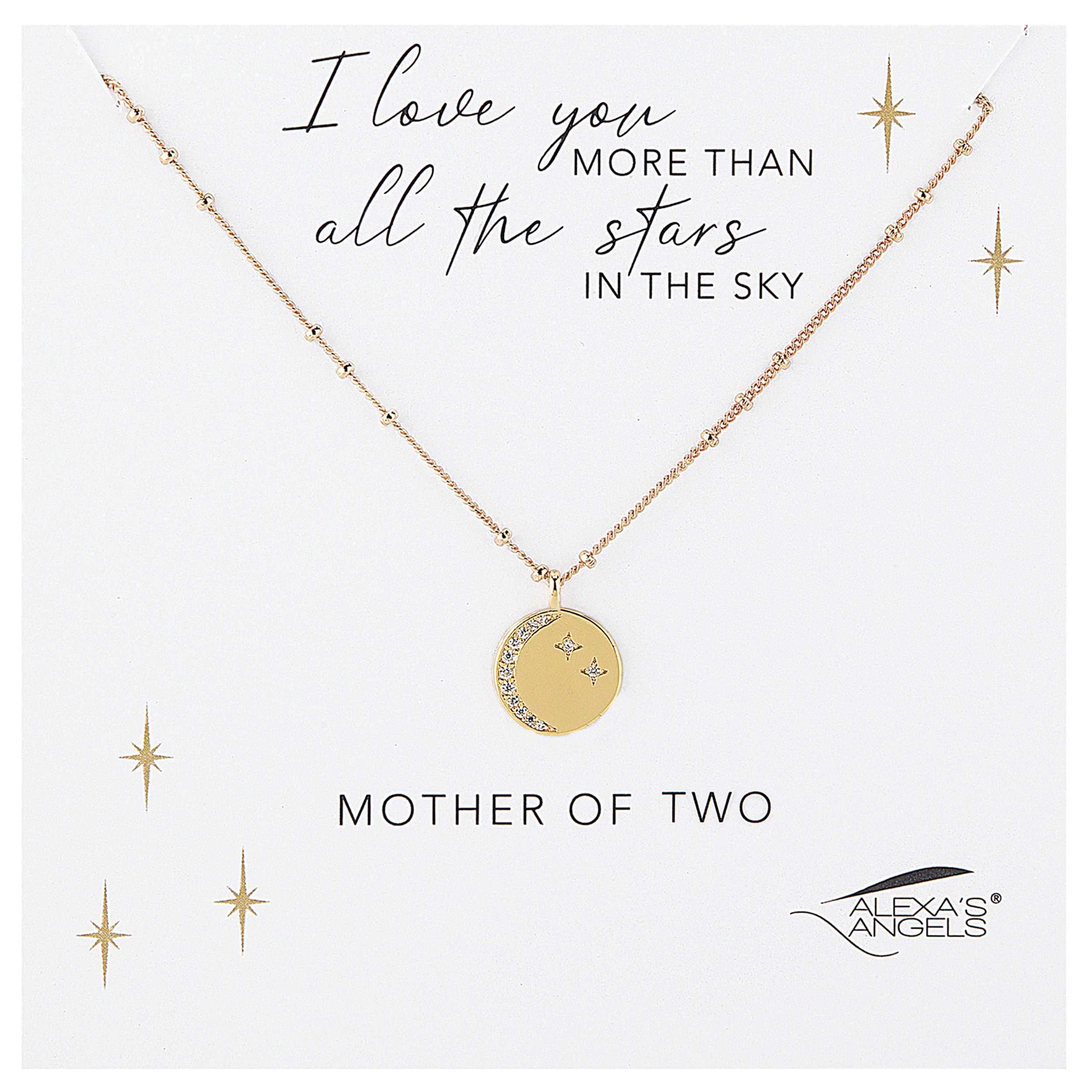 Alexa's Angels Moon & Stars Family Necklace - Image 3