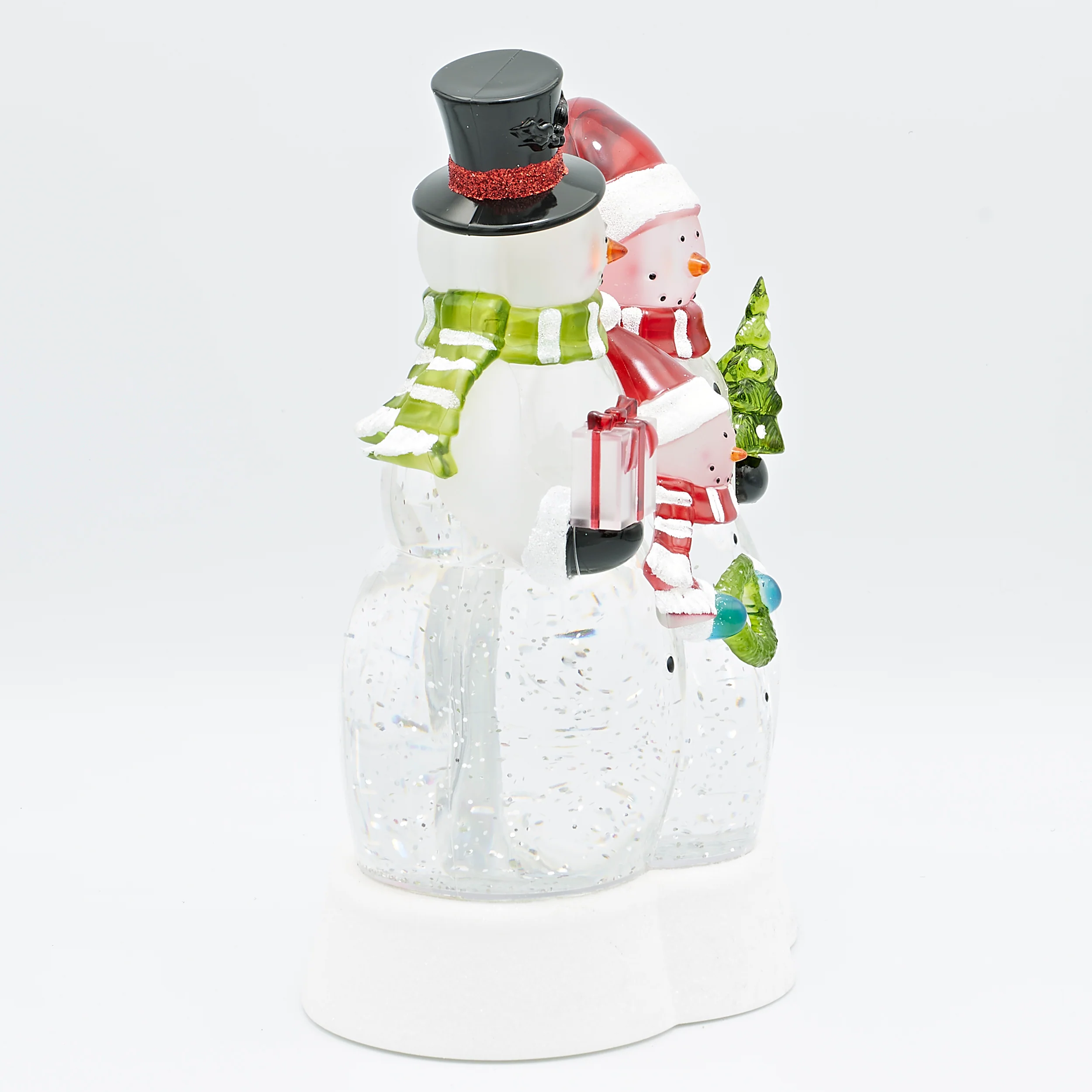Confetti Lites Multi Colored Lighted Swirl Snowmen Family - Image 2