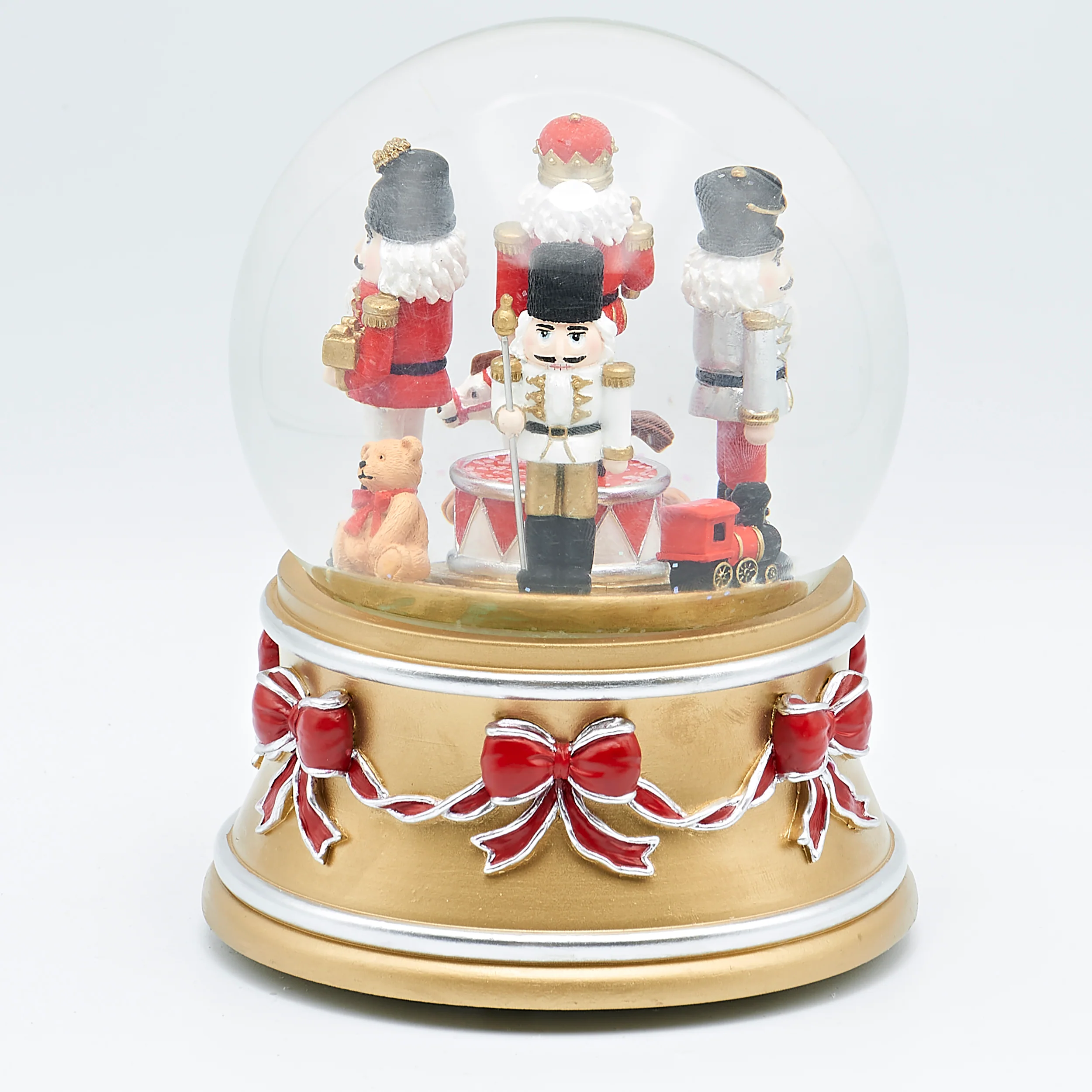 Glitterdome Musical Rotating Nutcrackers - "Let It Snow" Tune - Image 3
