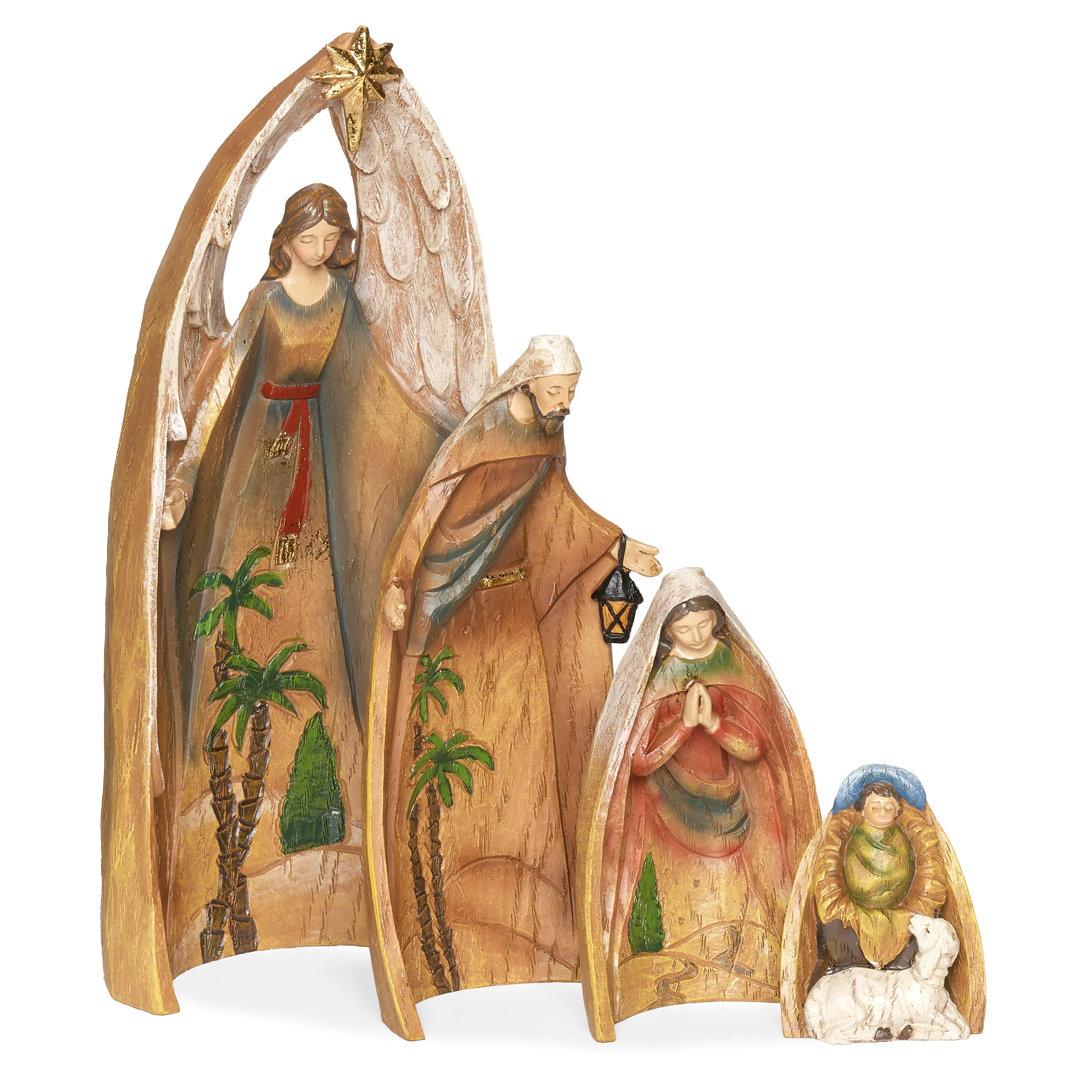 Nesting Angel and Holy Family Nativity Set - Image 2