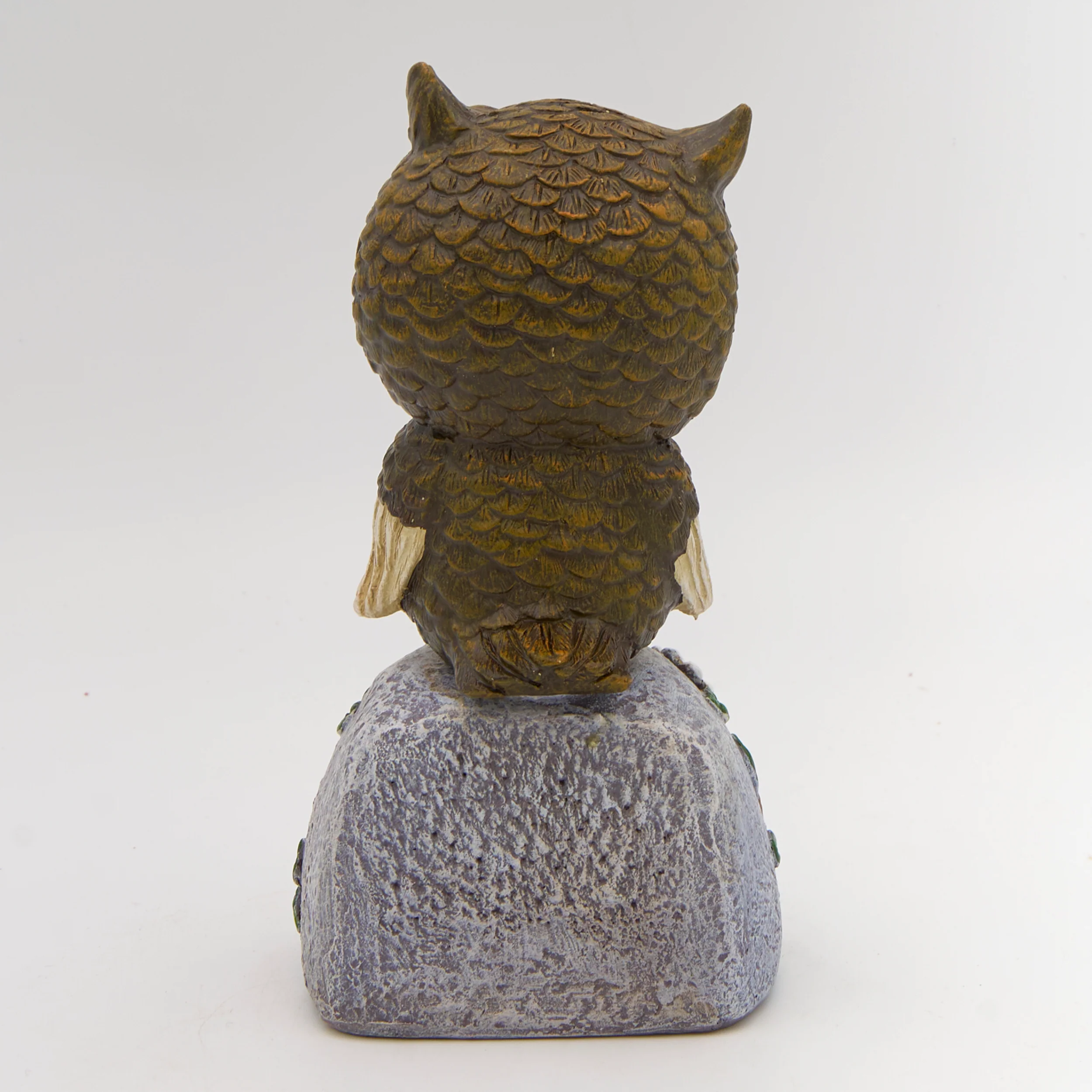 Owl on Stone Garden Statue - Image 3