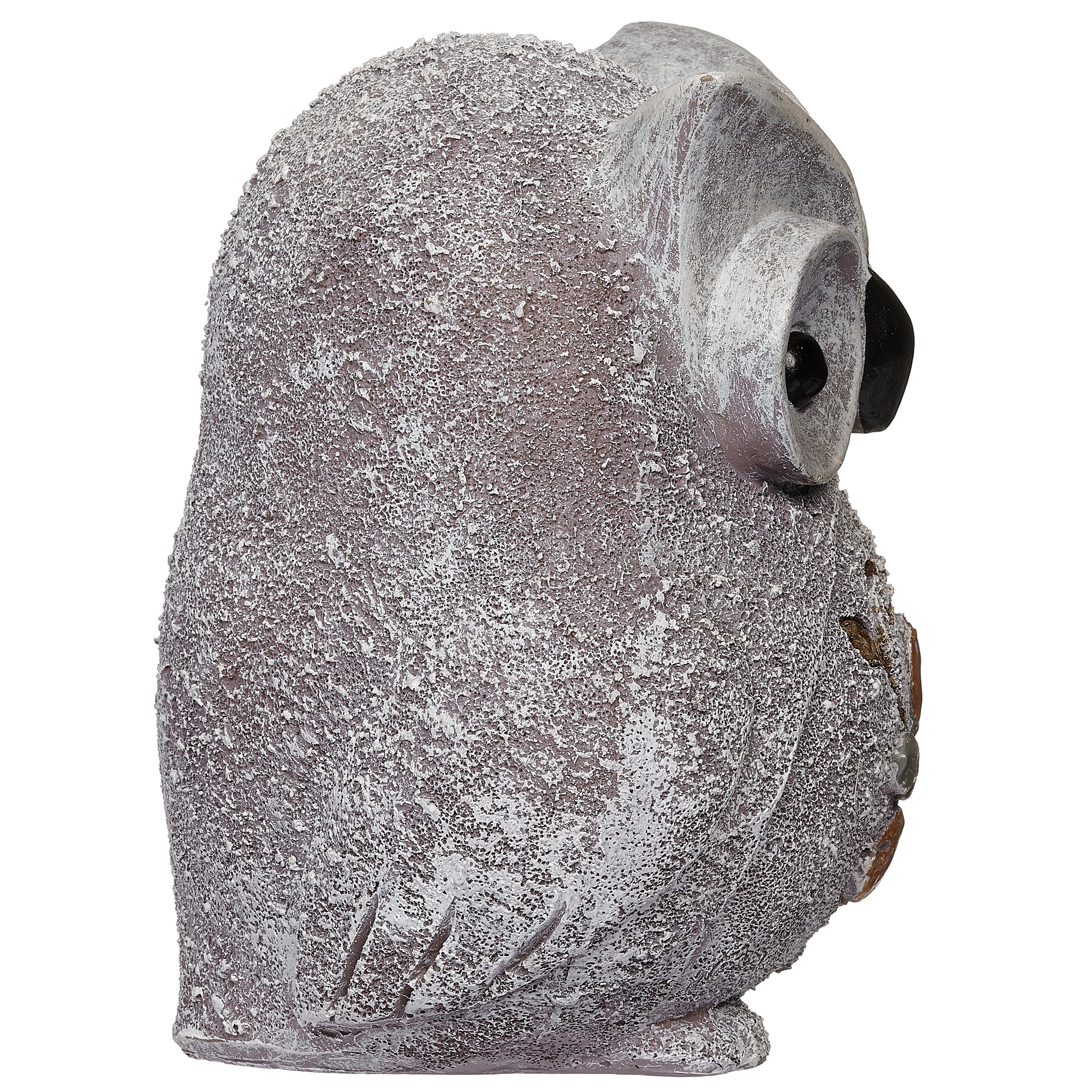 Pebble Flower Owl Garden Statue - Image 2
