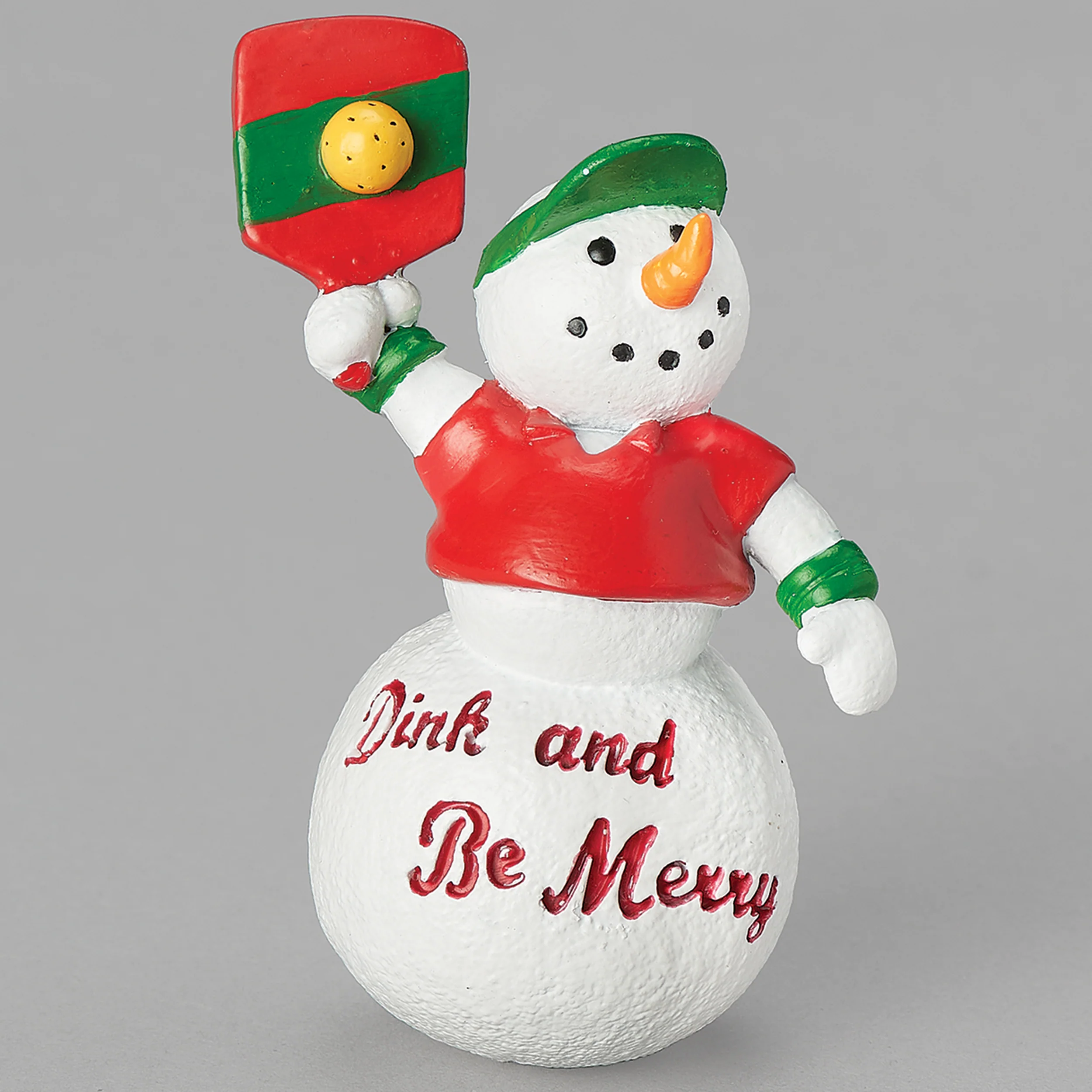 Pickleball Ornament Snowman "Dink and Be Merry"