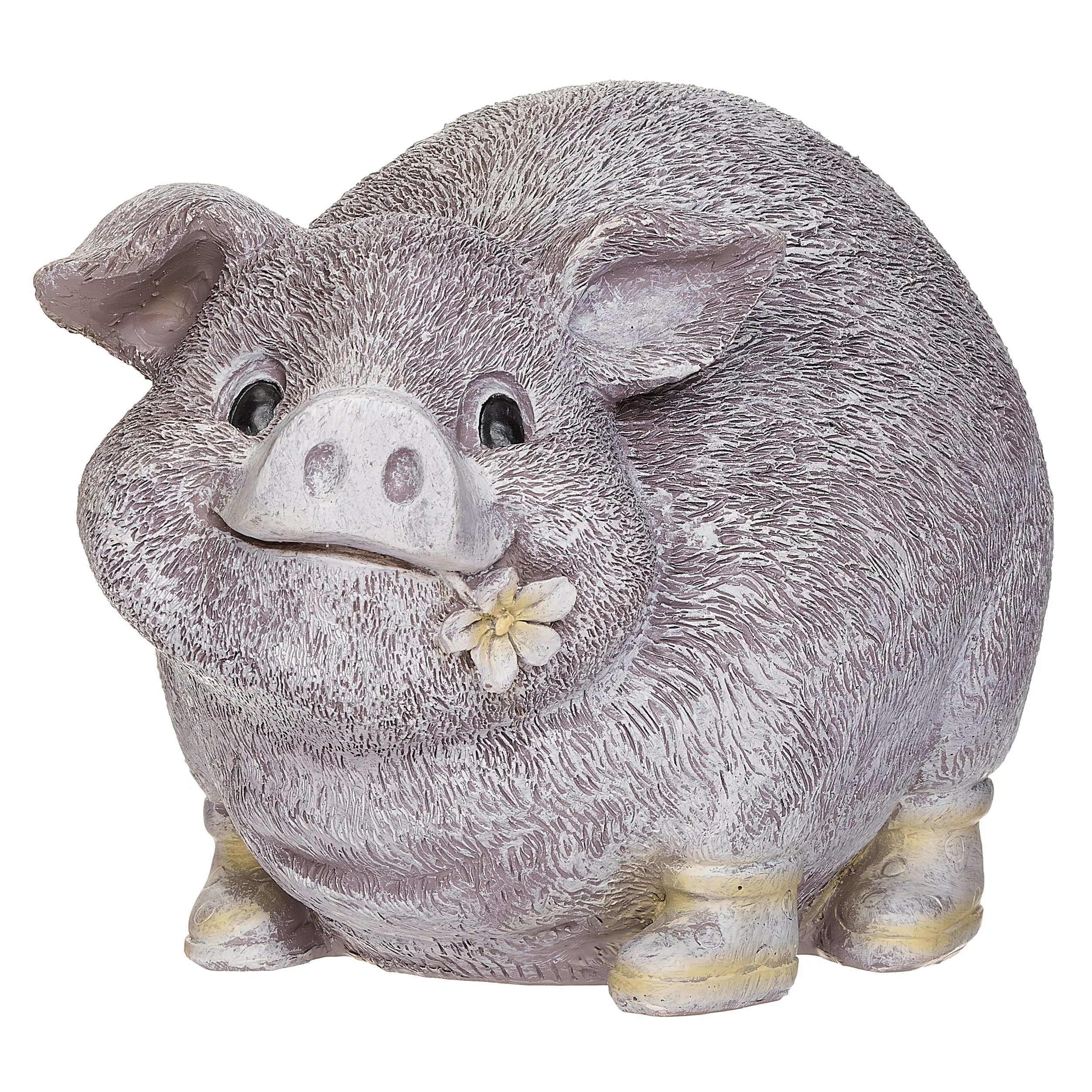 Pudgy Pals Pig in Rain Boots Garden Statue - Image 3