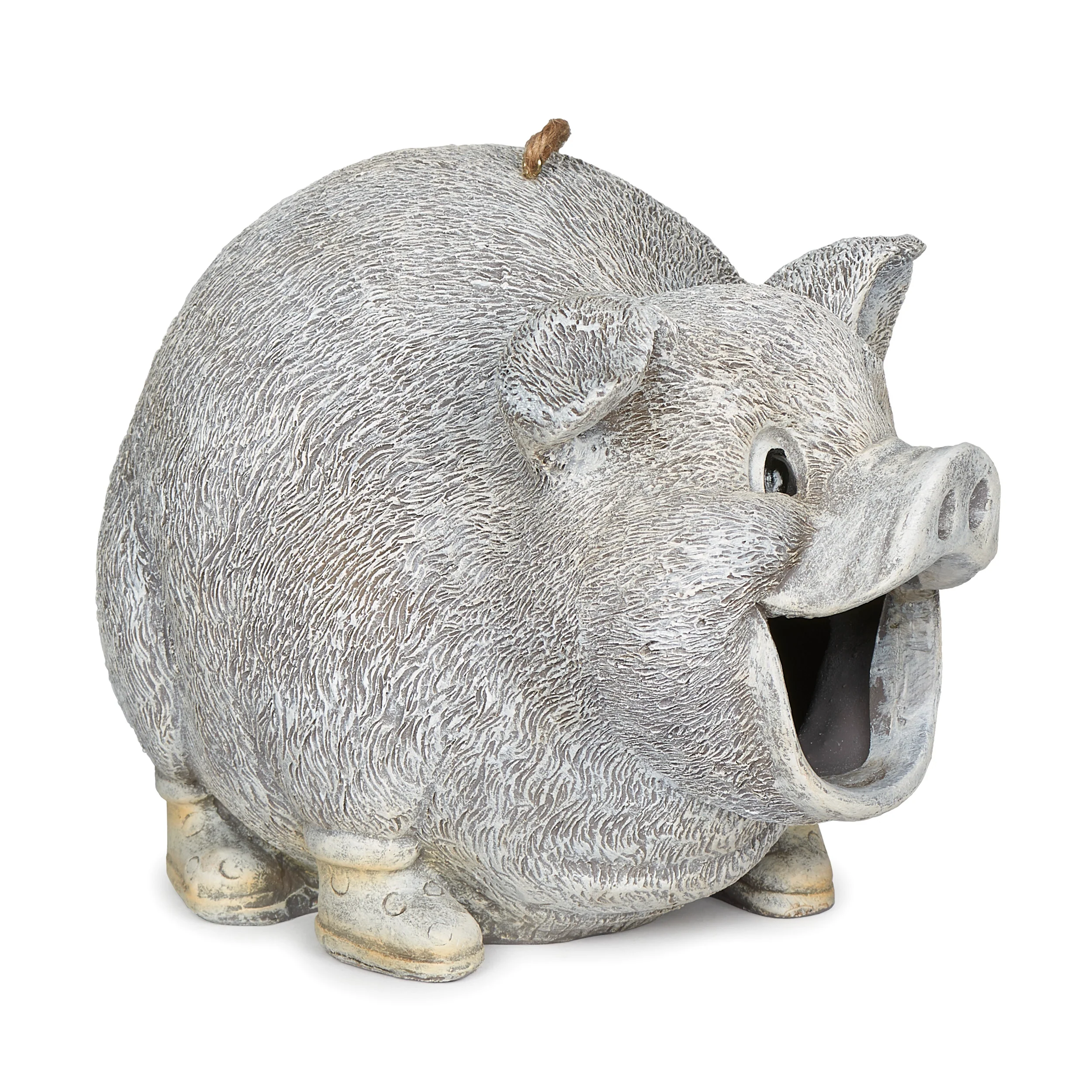 Pudgy Pals Pig with Rain Boots Birdhouse - Image 2