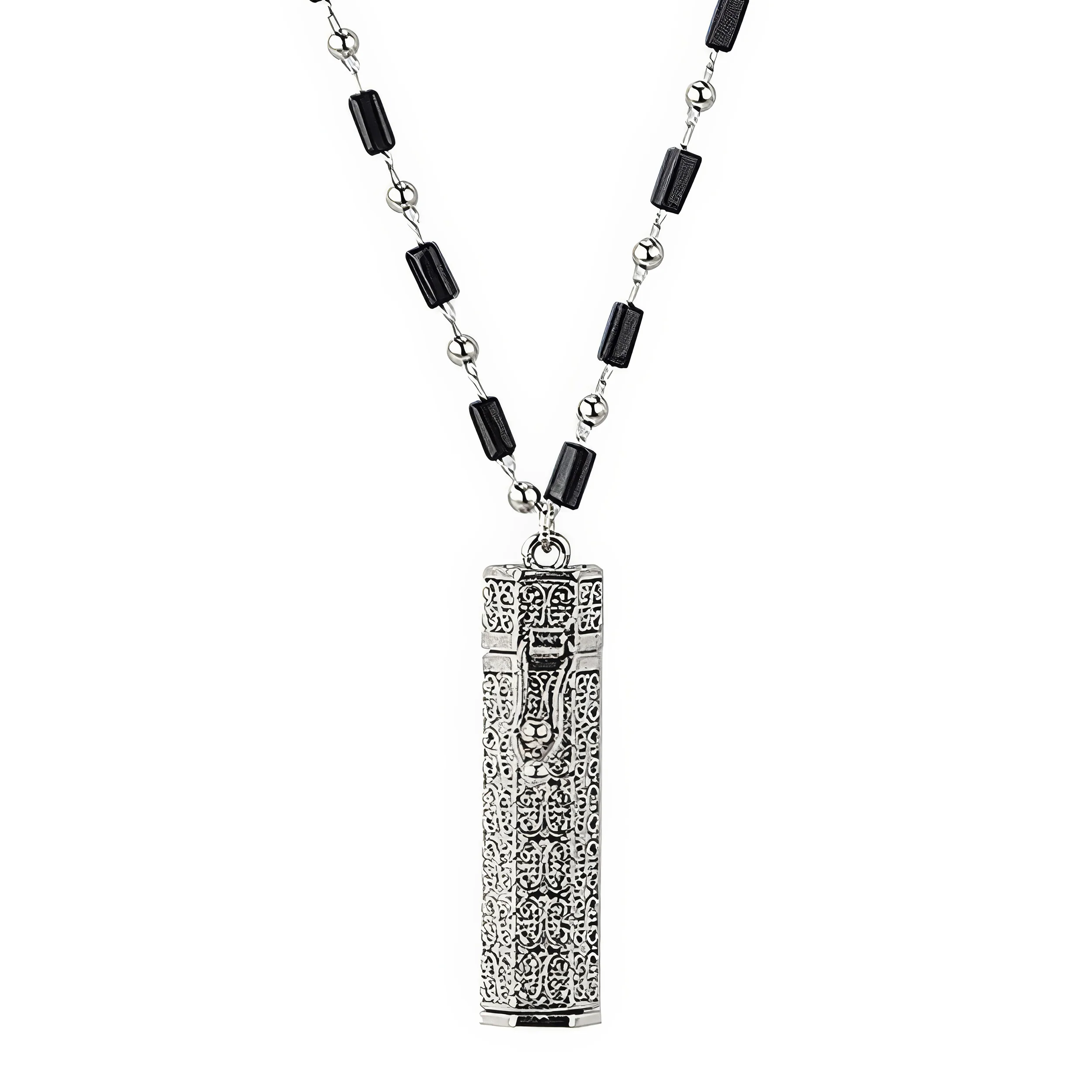 Alexa's Angels Whispers of Faith Prayer Box Necklace – Black & Metal Beads - Image 4