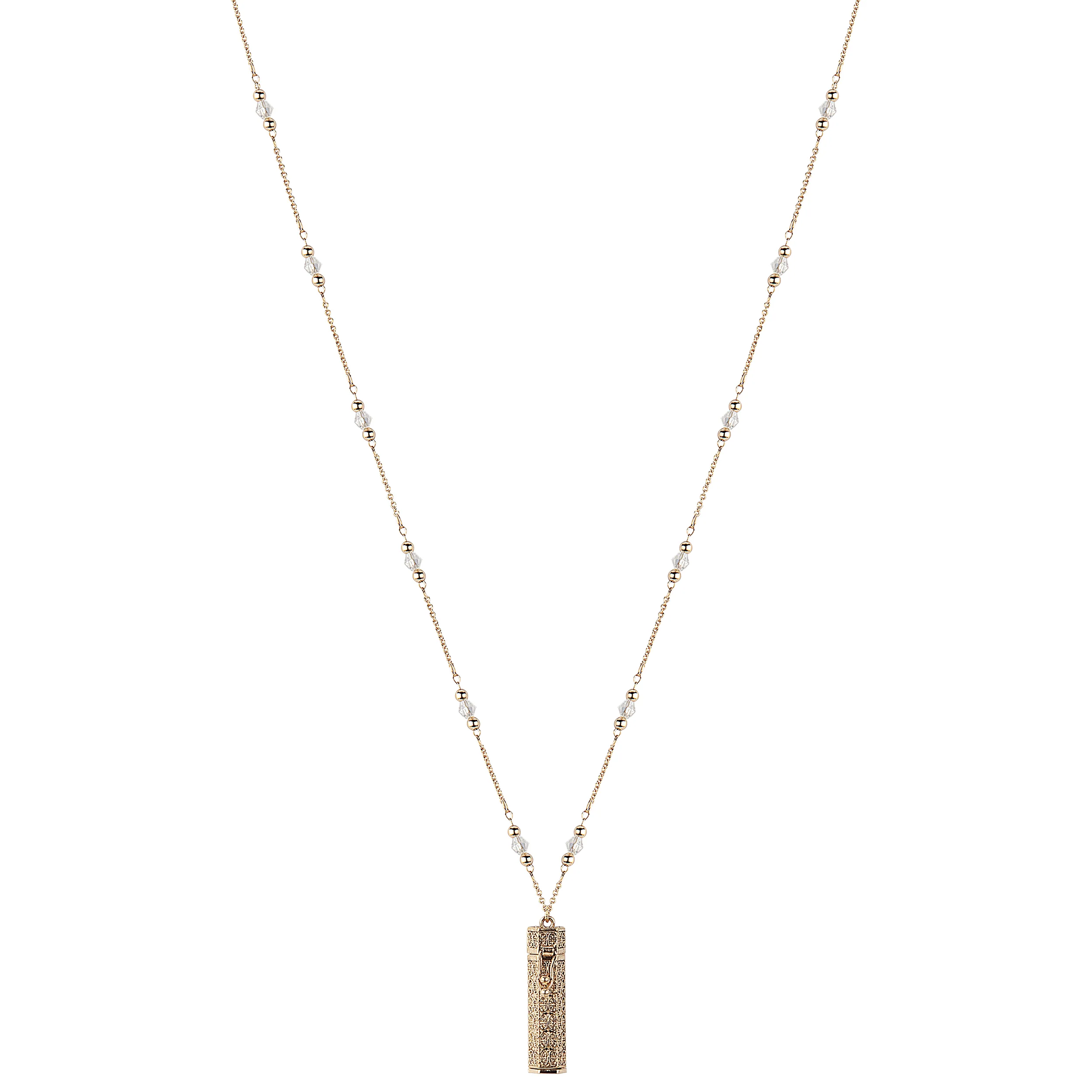 Alexa's Angels Whispers of Faith Prayer Box Necklace – Glass & Metal Beads