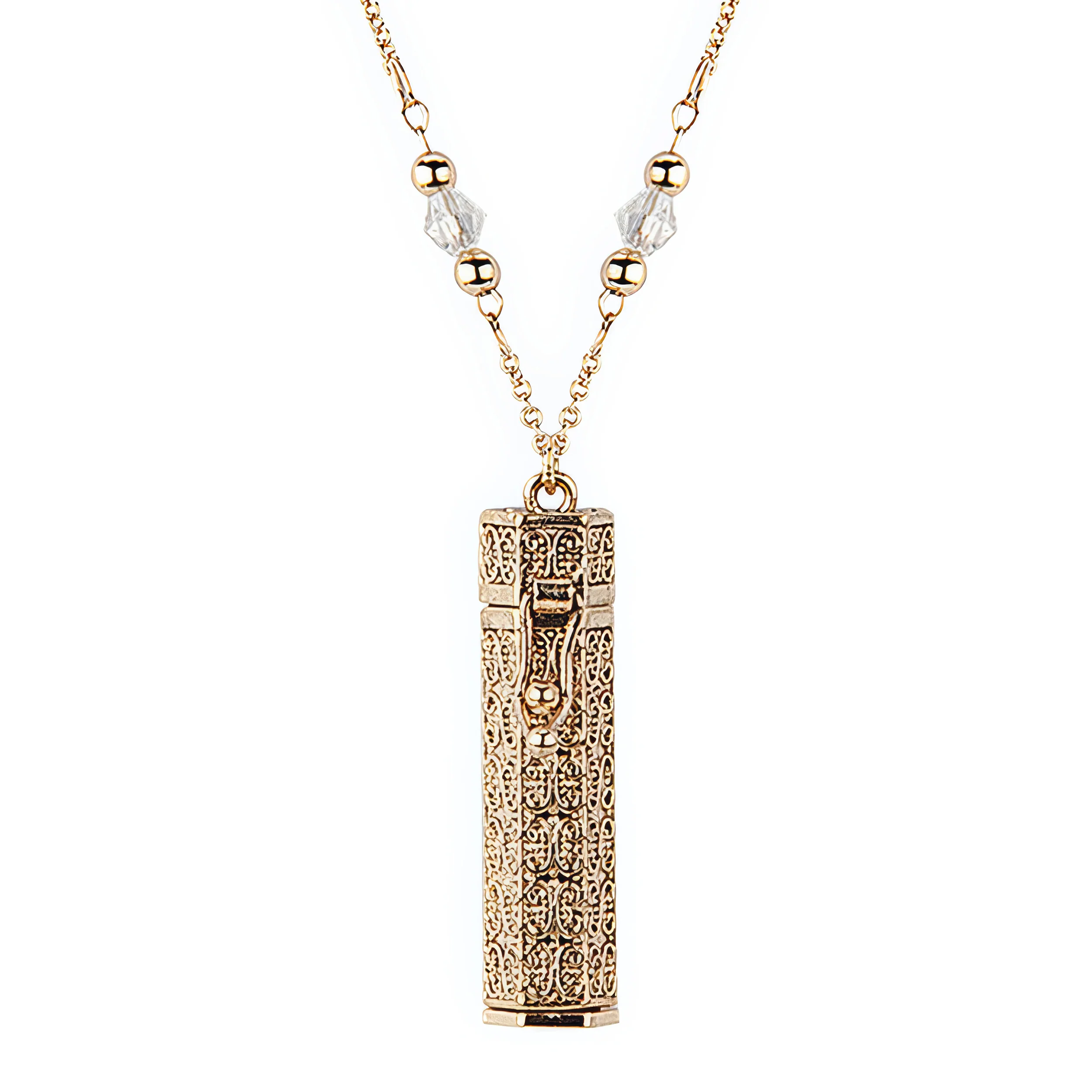 Alexa's Angels Whispers of Faith Prayer Box Necklace – Glass & Metal Beads - Image 2