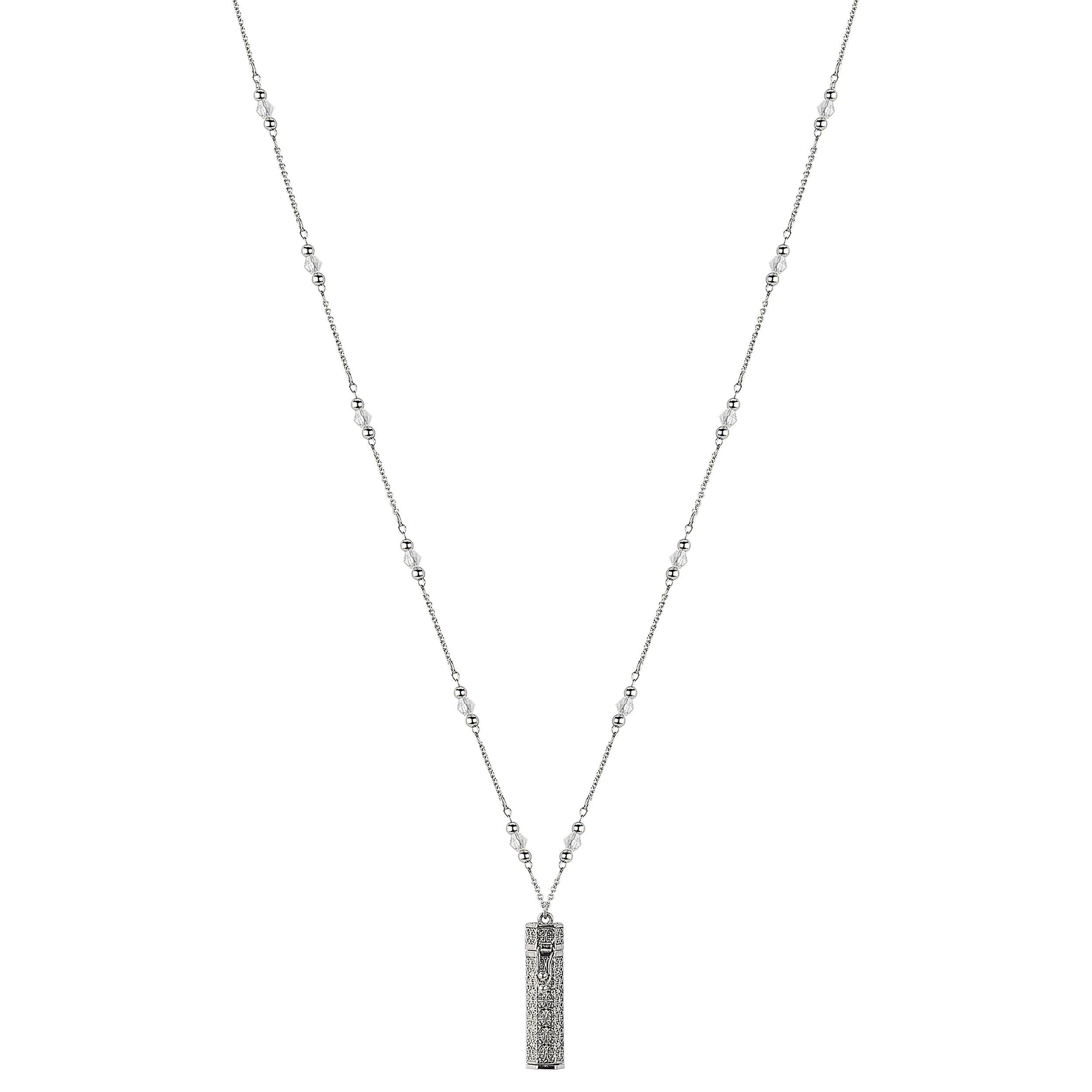 Alexa's Angels Whispers of Faith Prayer Box Necklace – Glass & Metal Beads - Image 3