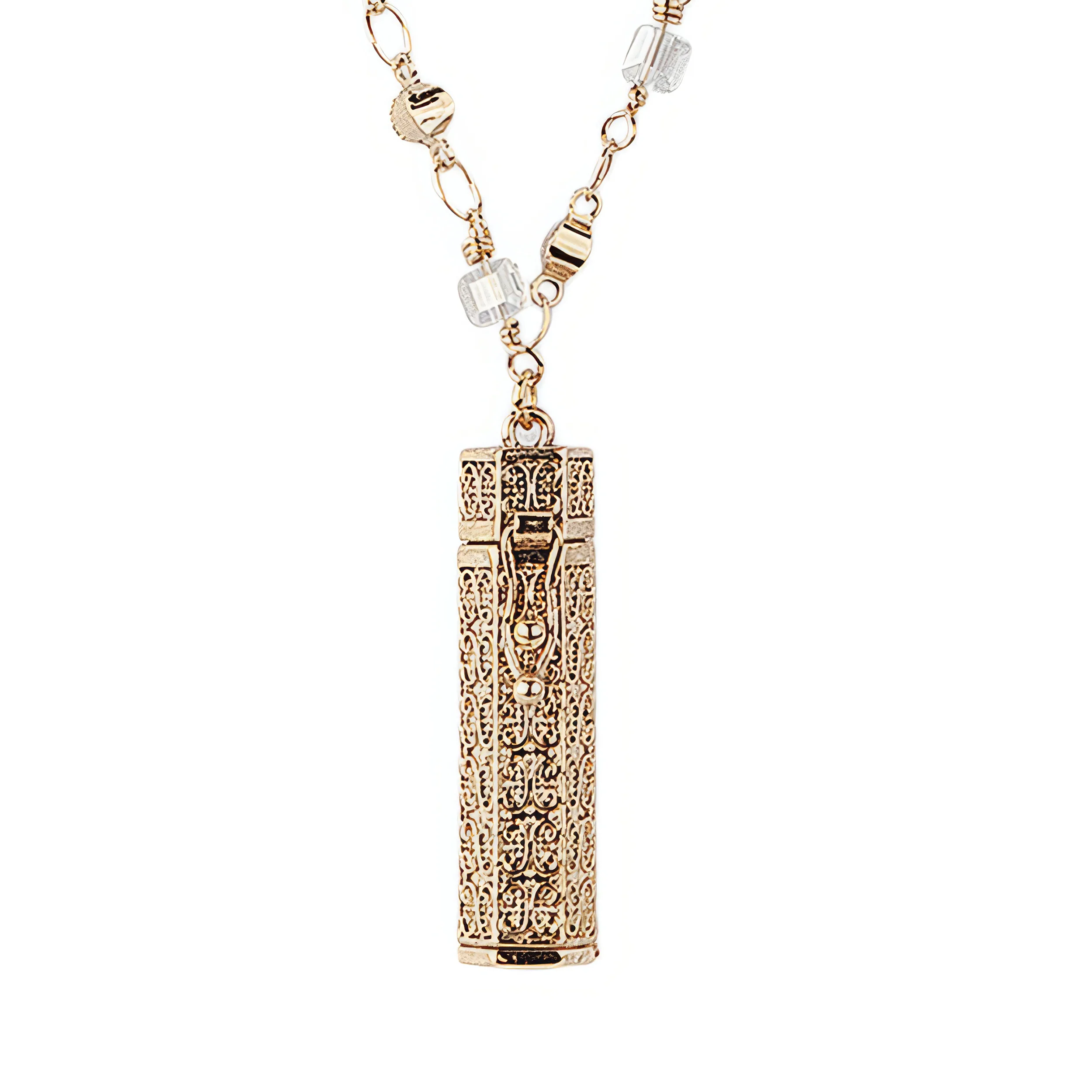 Alexa's Angels Whispers of Faith Prayer Box Necklace – Clear Round Glass Beads - Image 2