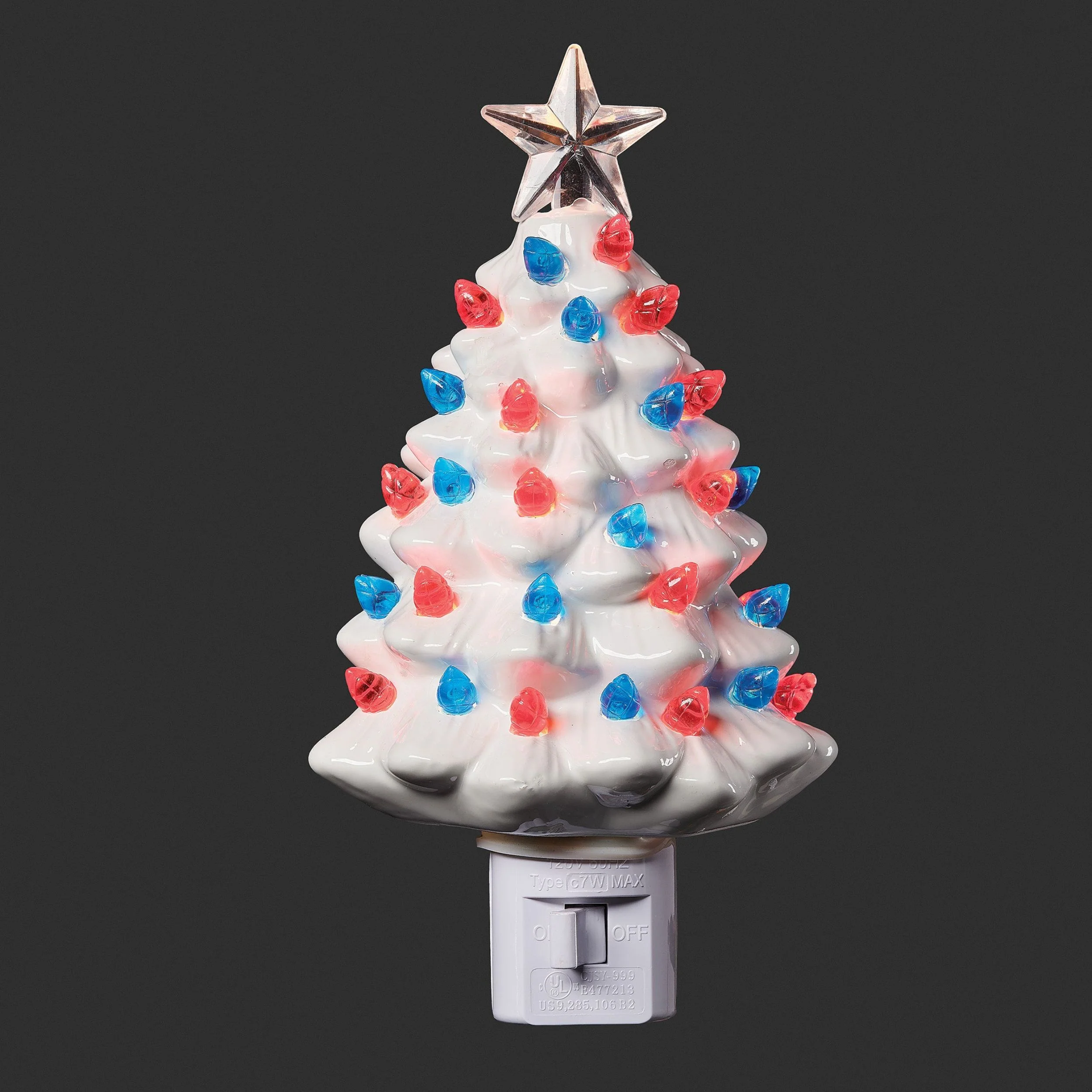 Roman Lights Red, White, & Blue Tree Night-Light