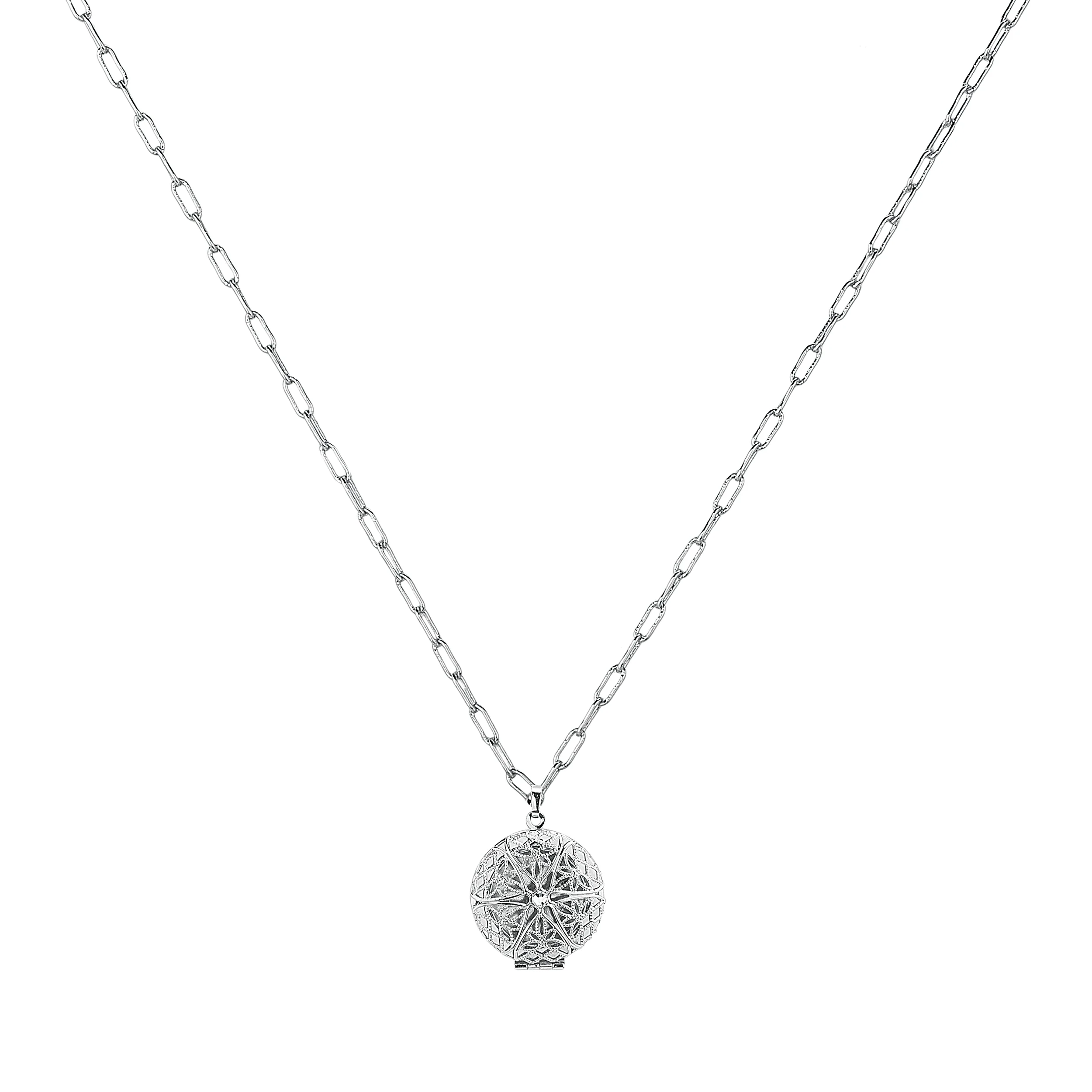 Alexa's Angels Round Prayer Box Locket Necklace - Image 3