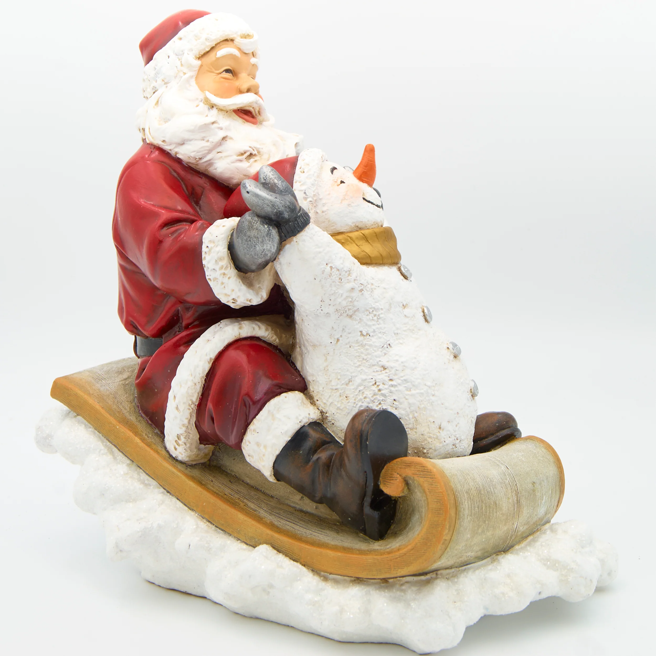 Joseph's Studio Santa Sledding with Snowman Figure - Image 3
