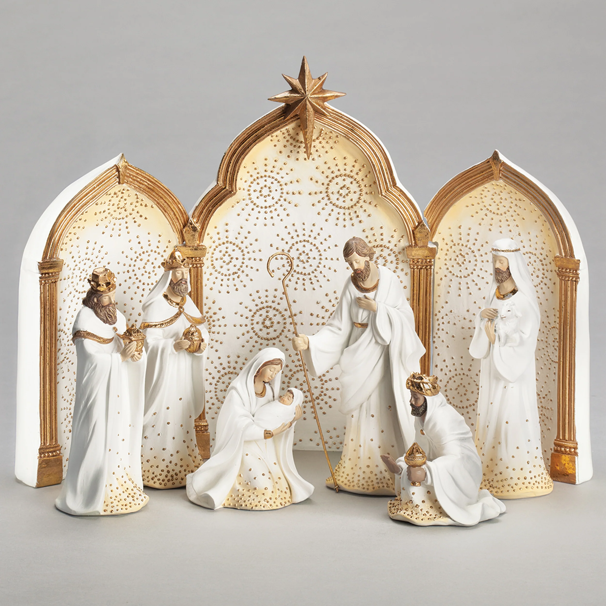 Starburst Nativity Set with Triptych Backdrop - Image 2
