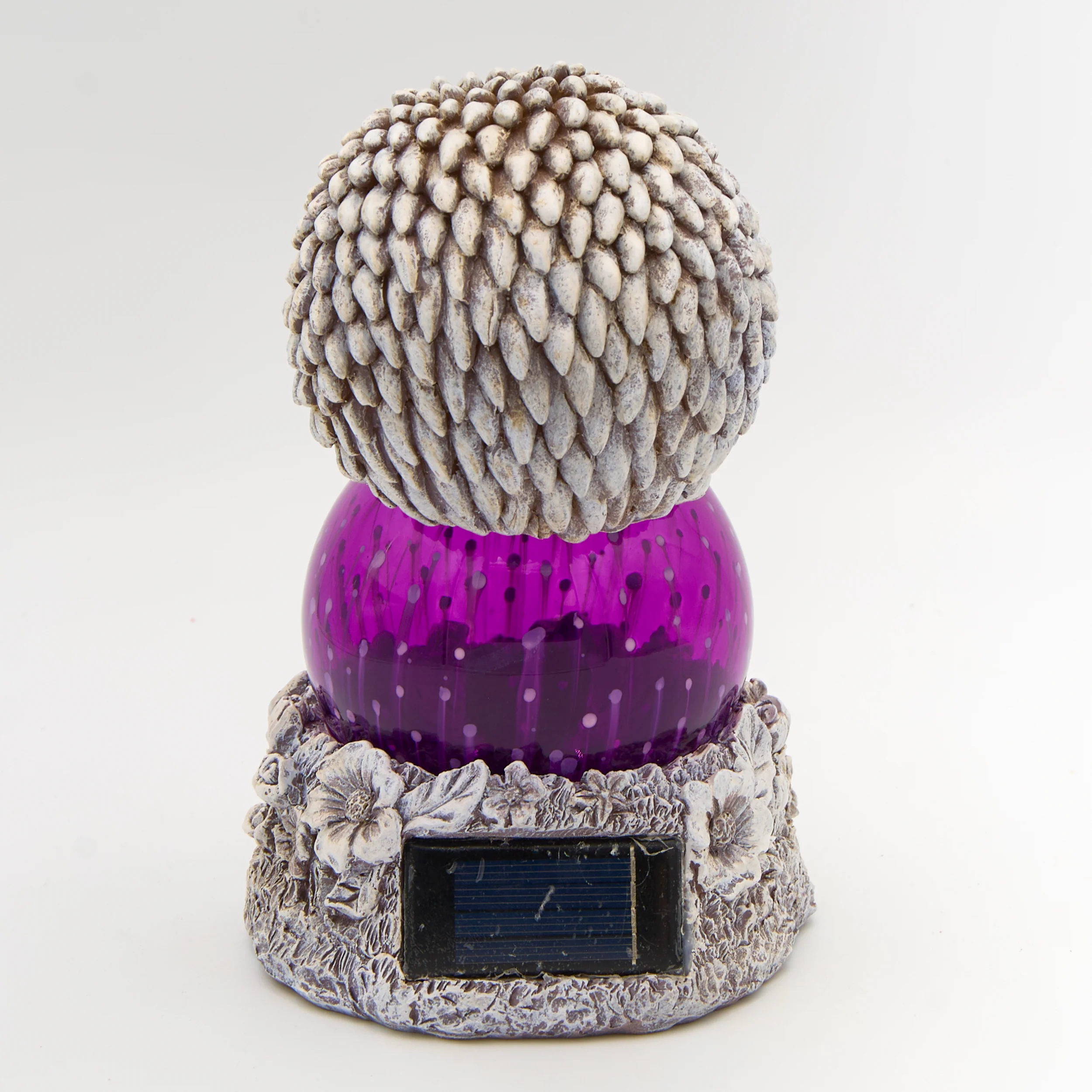 Pudgy Pals Solar-Powered Hedgehog Garden Statue - Image 3