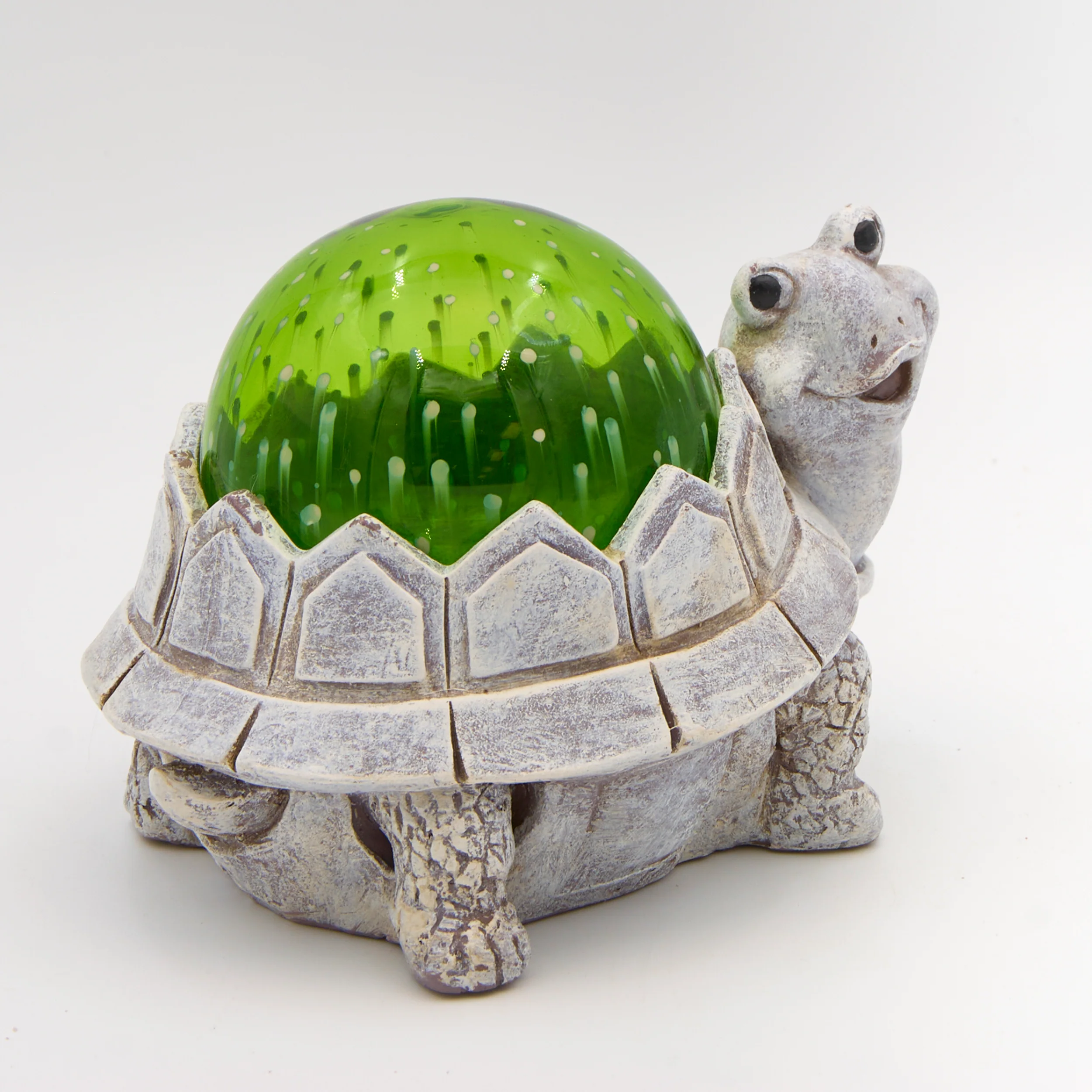 Pudgy Pals Solar-Powered Turtle Garden Statue - Image 2
