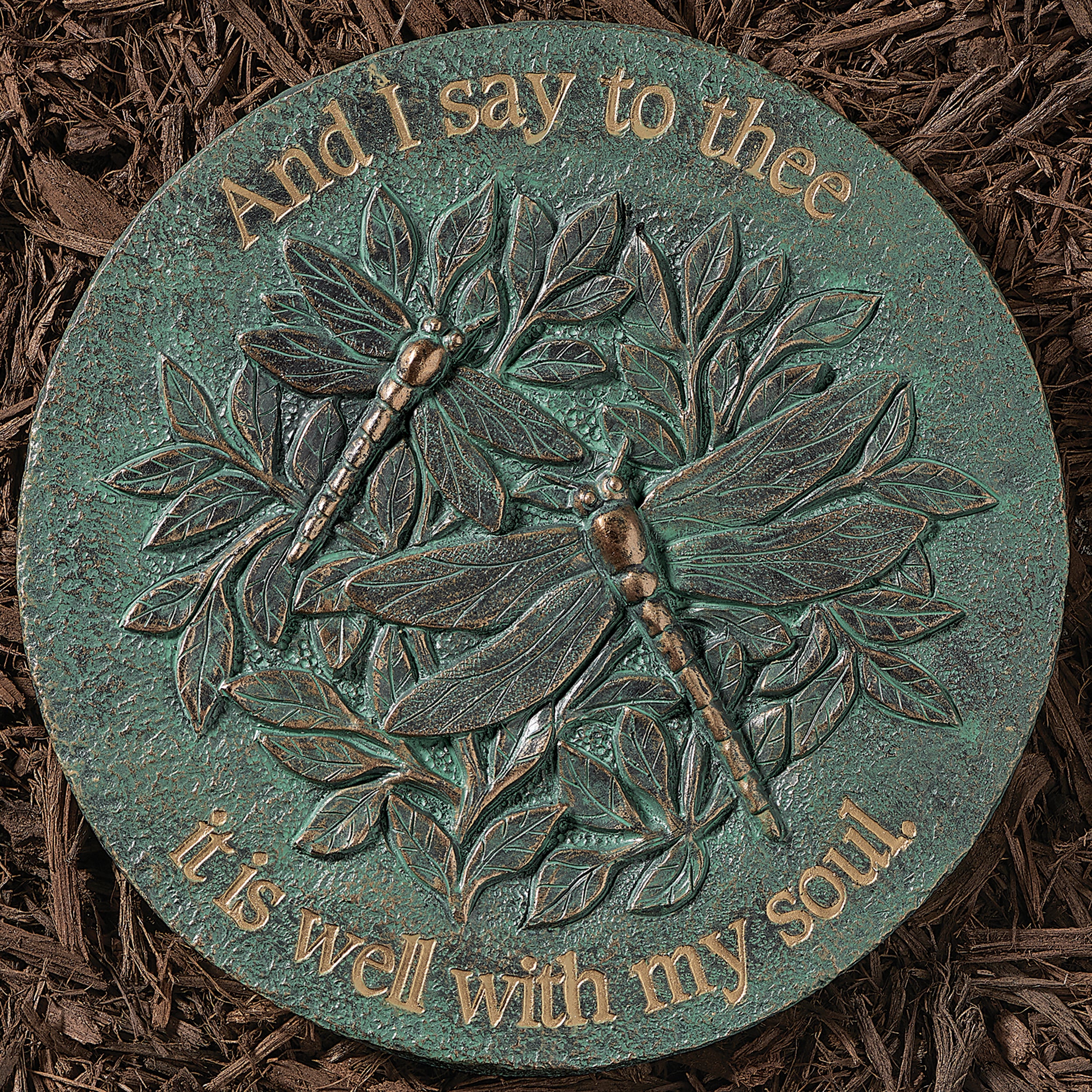 It Is Well Dragonfly Garden Stone