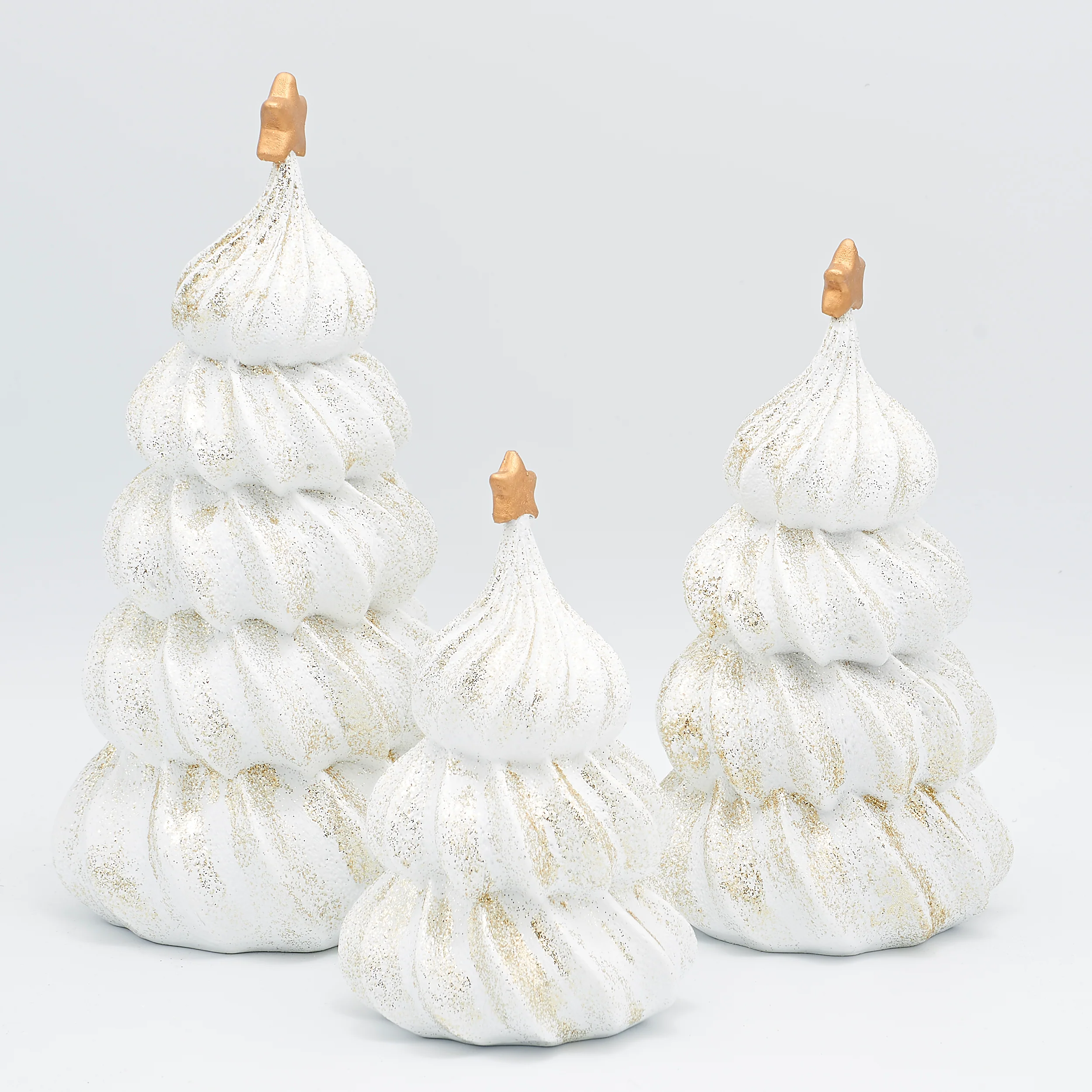 Merengue Trees Set with Gold Glitter & Star - Image 2