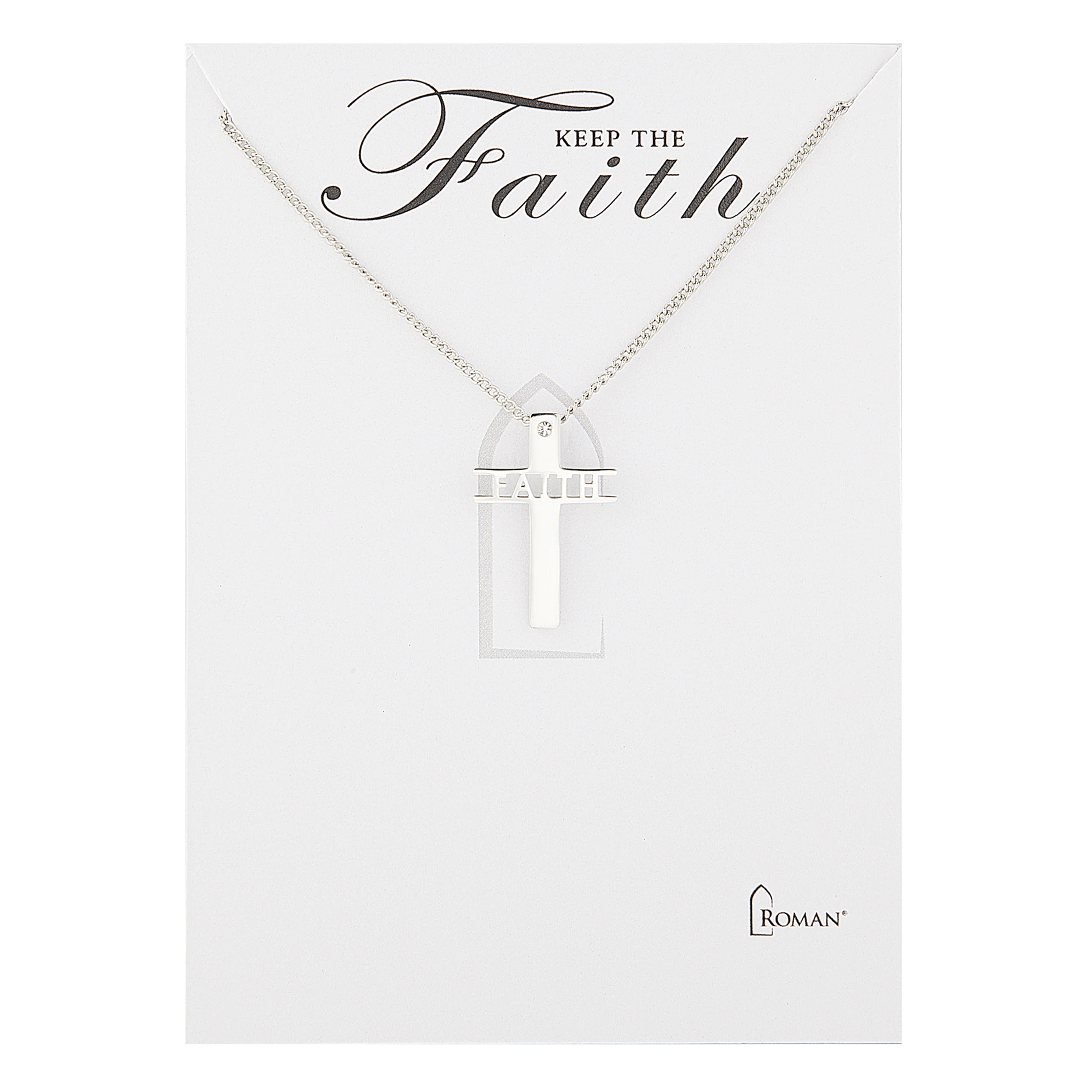 Stencil Word Cross Necklace - Image 3
