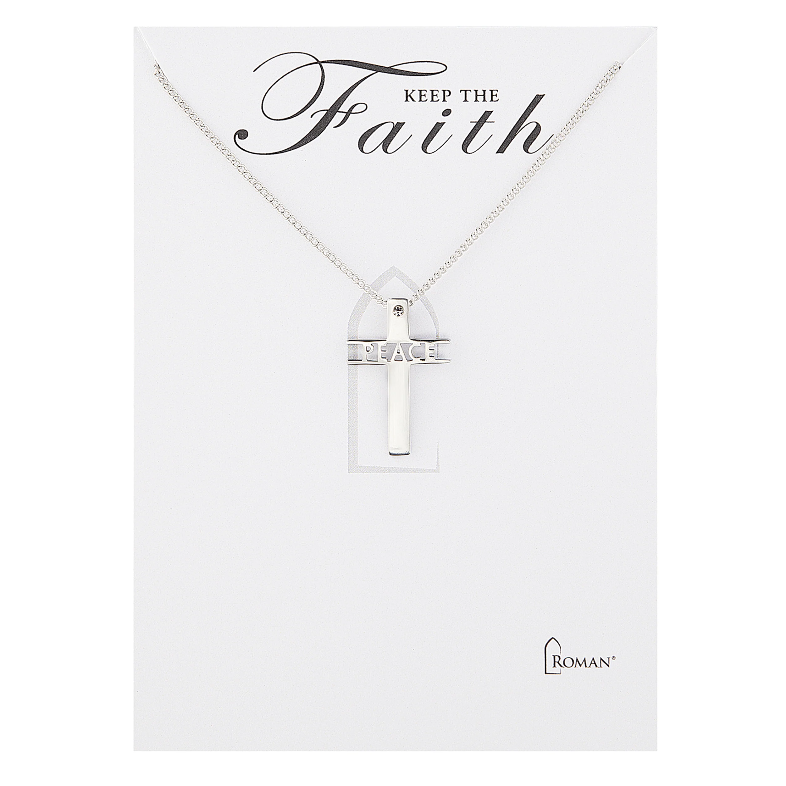 Stencil Word Cross Necklace - Image 4