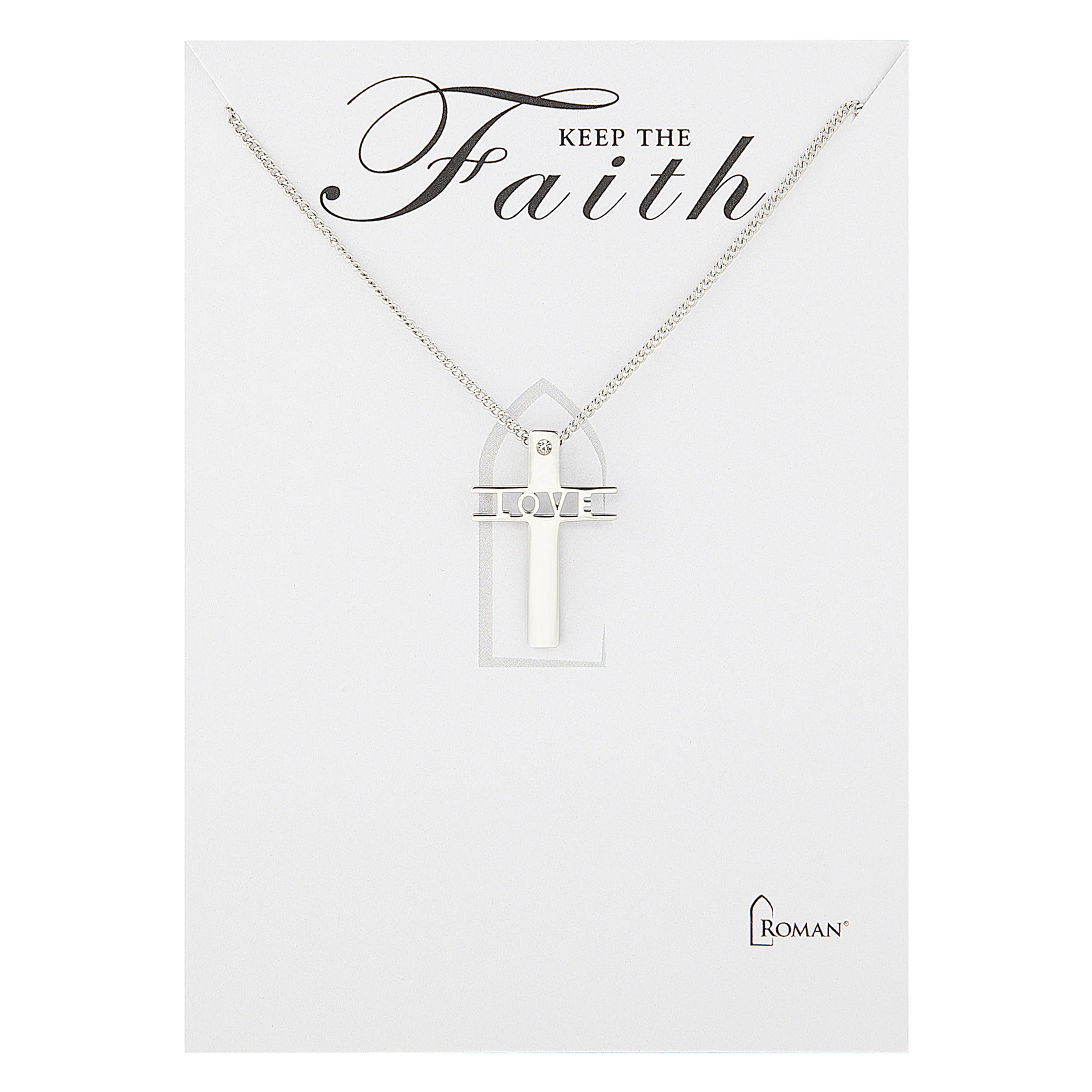 Stencil Word Cross Necklace - Image 5